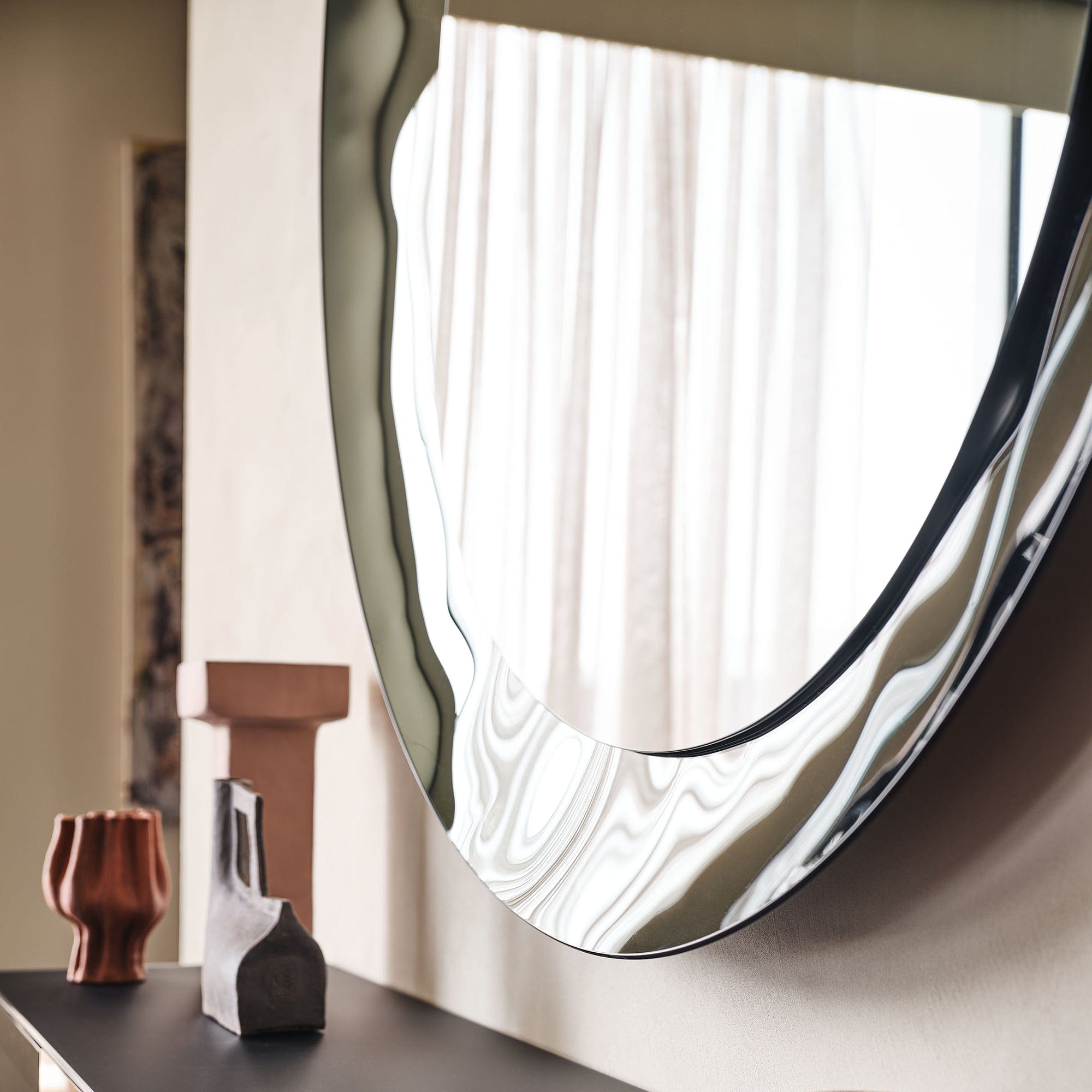 Cattelan Italia Cosmos - Round Mirror 120cm In Bronze Glass