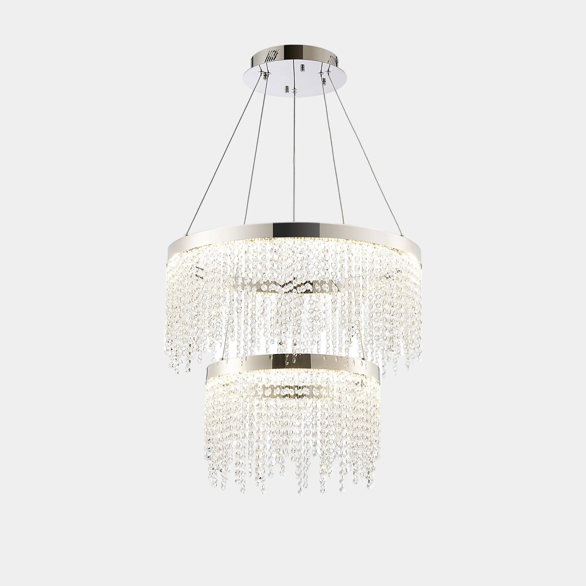 Atlantis LED Round 2 Tier Pendant Chrome