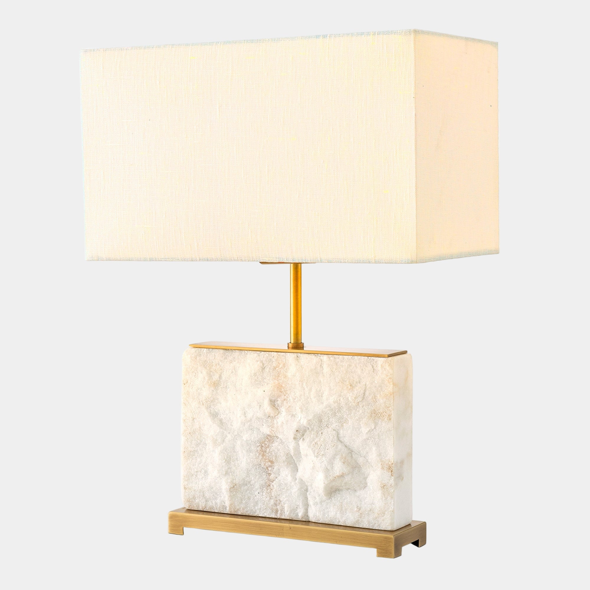 Eichholtz Newton - Small Table Lamp White Marble/Antique Brass