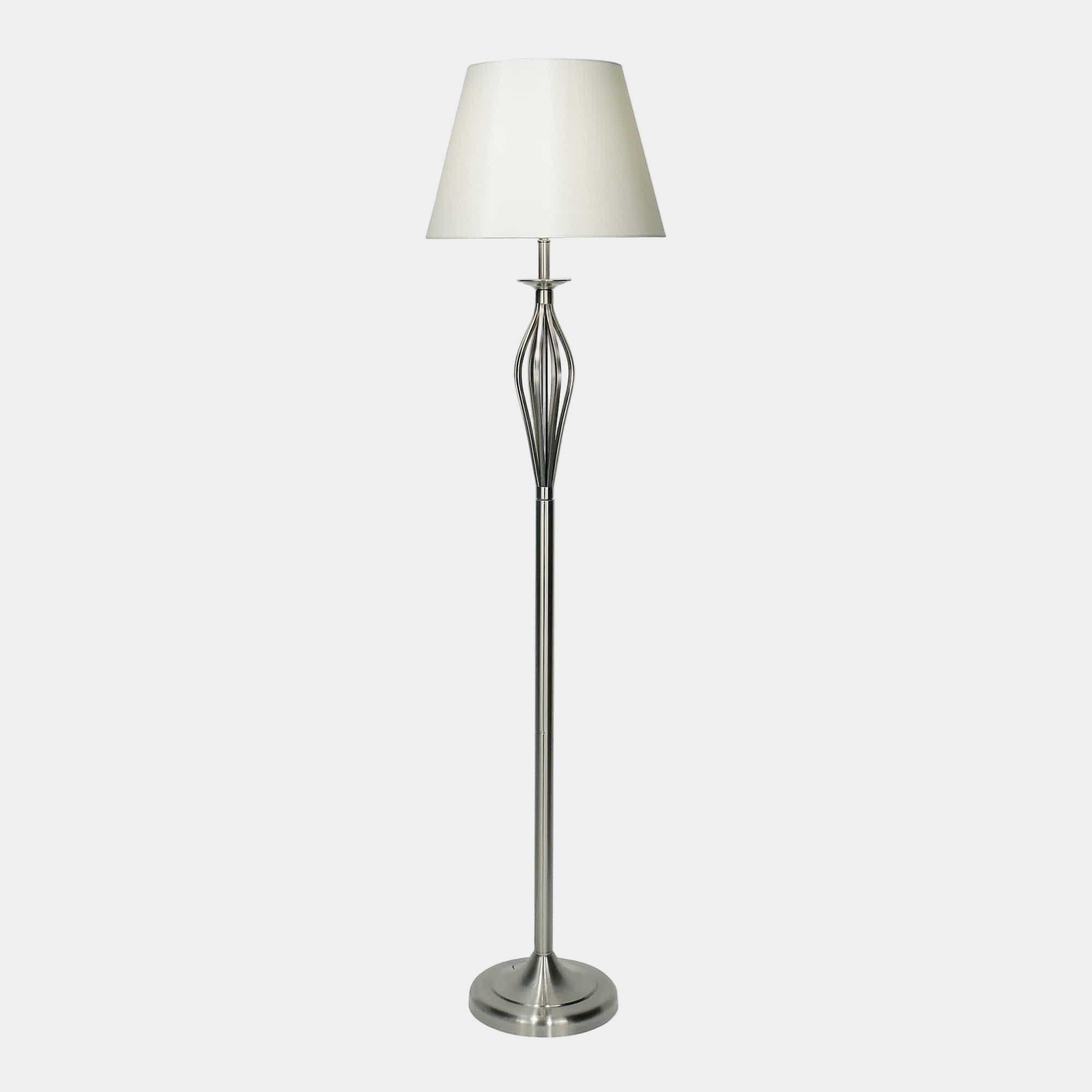 Torch Floor Lamp Satin Chrome