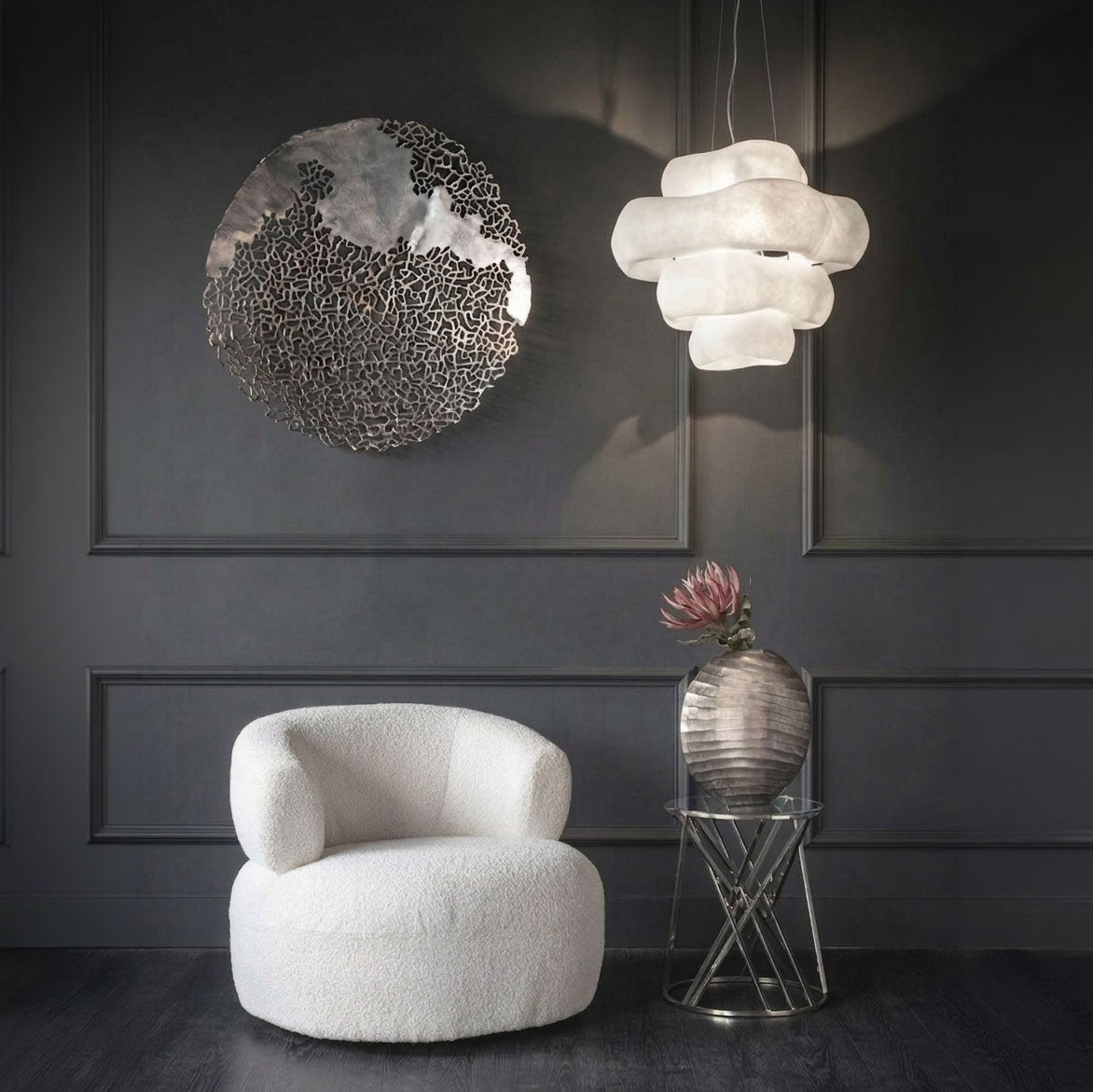 Flynn Silver - Metallic Wall Art