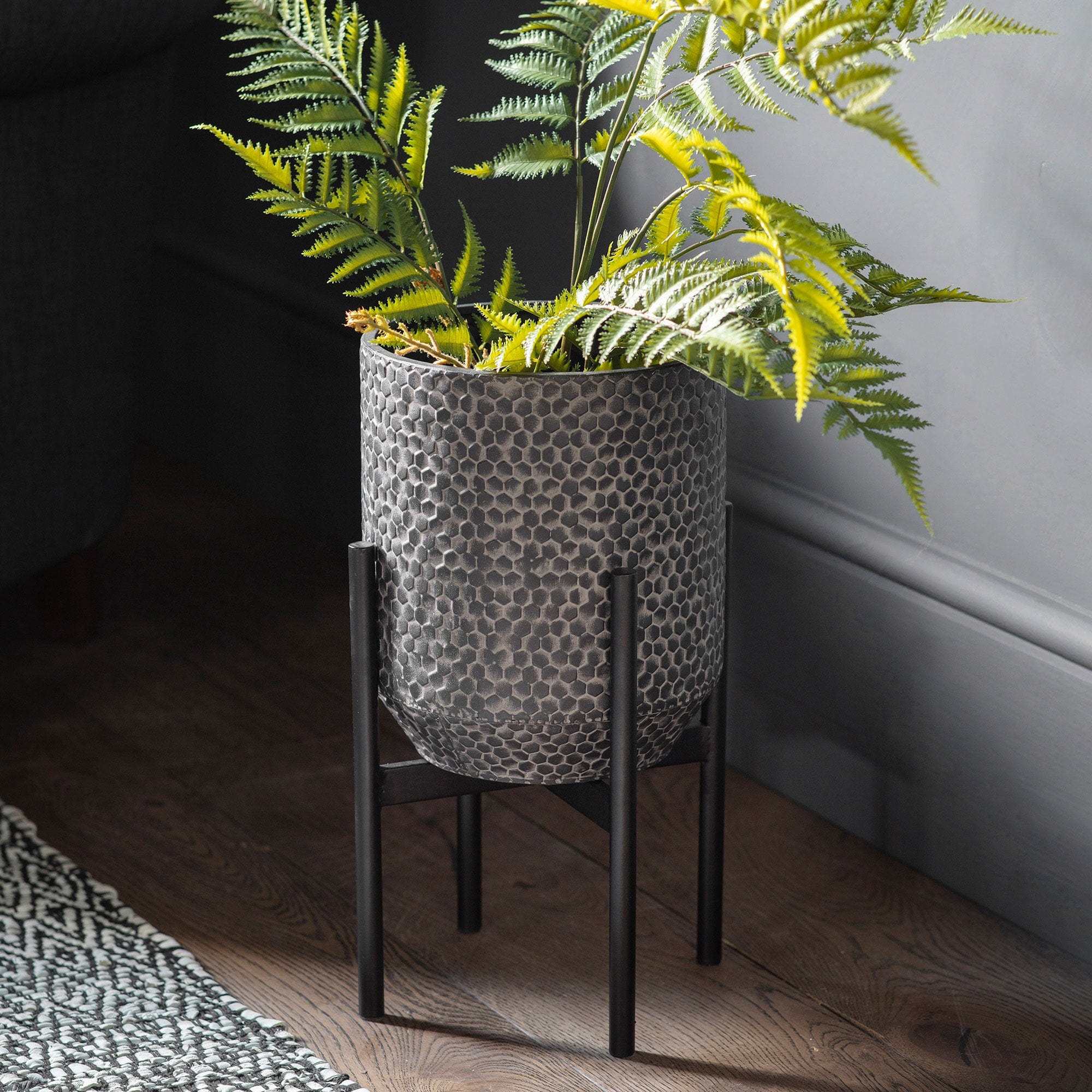 Felix Metal Planter Black Small
