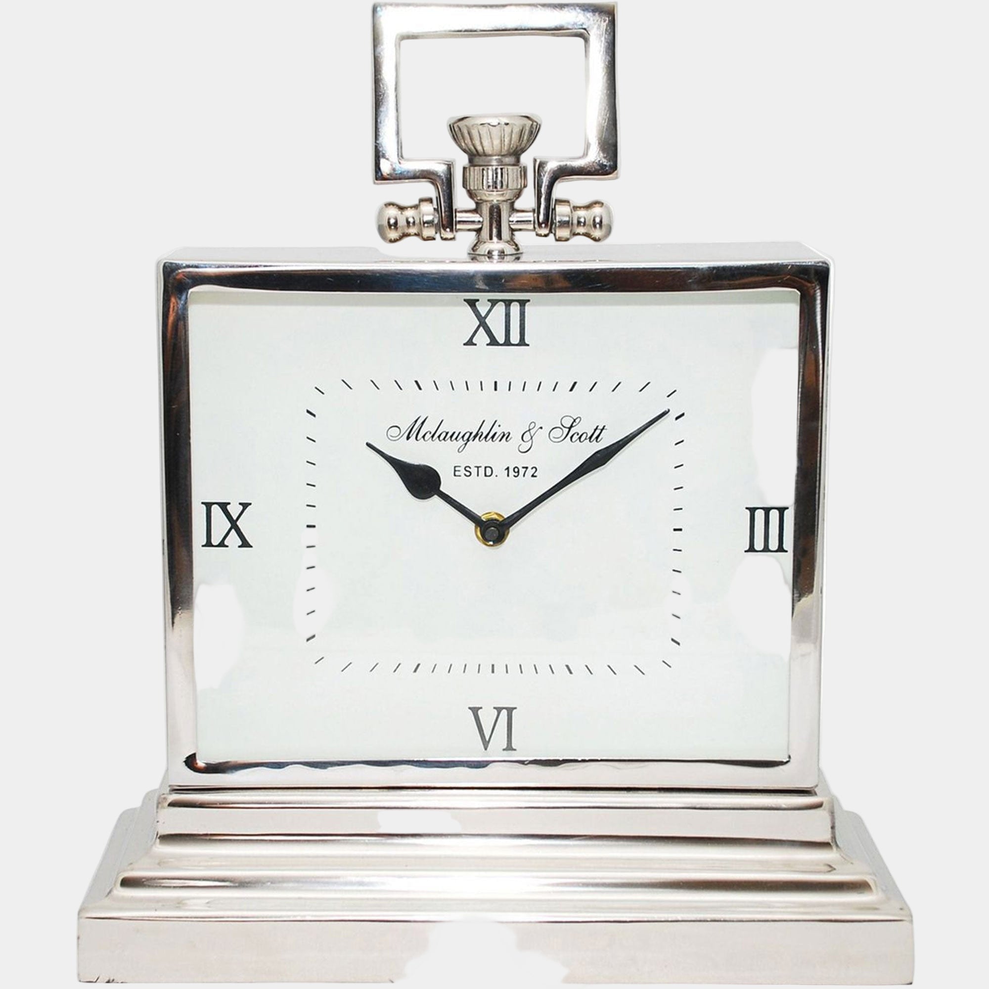 Latham Aluminium Rectangular Clock Small