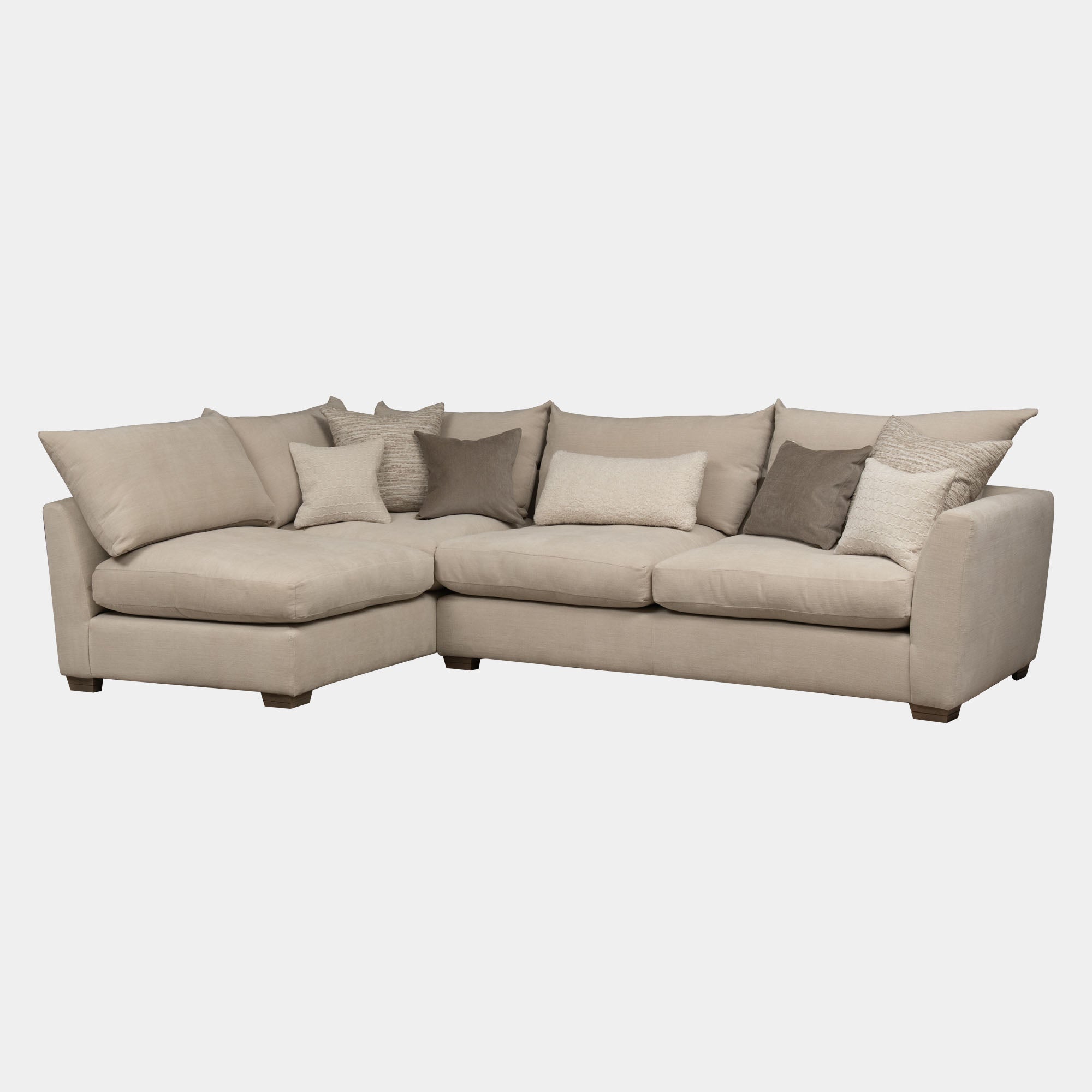 Riva - RHF Combi Corner Sofa, Fabric