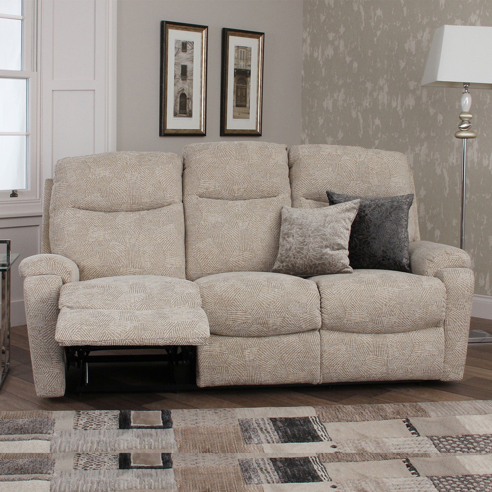 Lavenham - 3 Seat Manual Recliner Sofa, Fabric