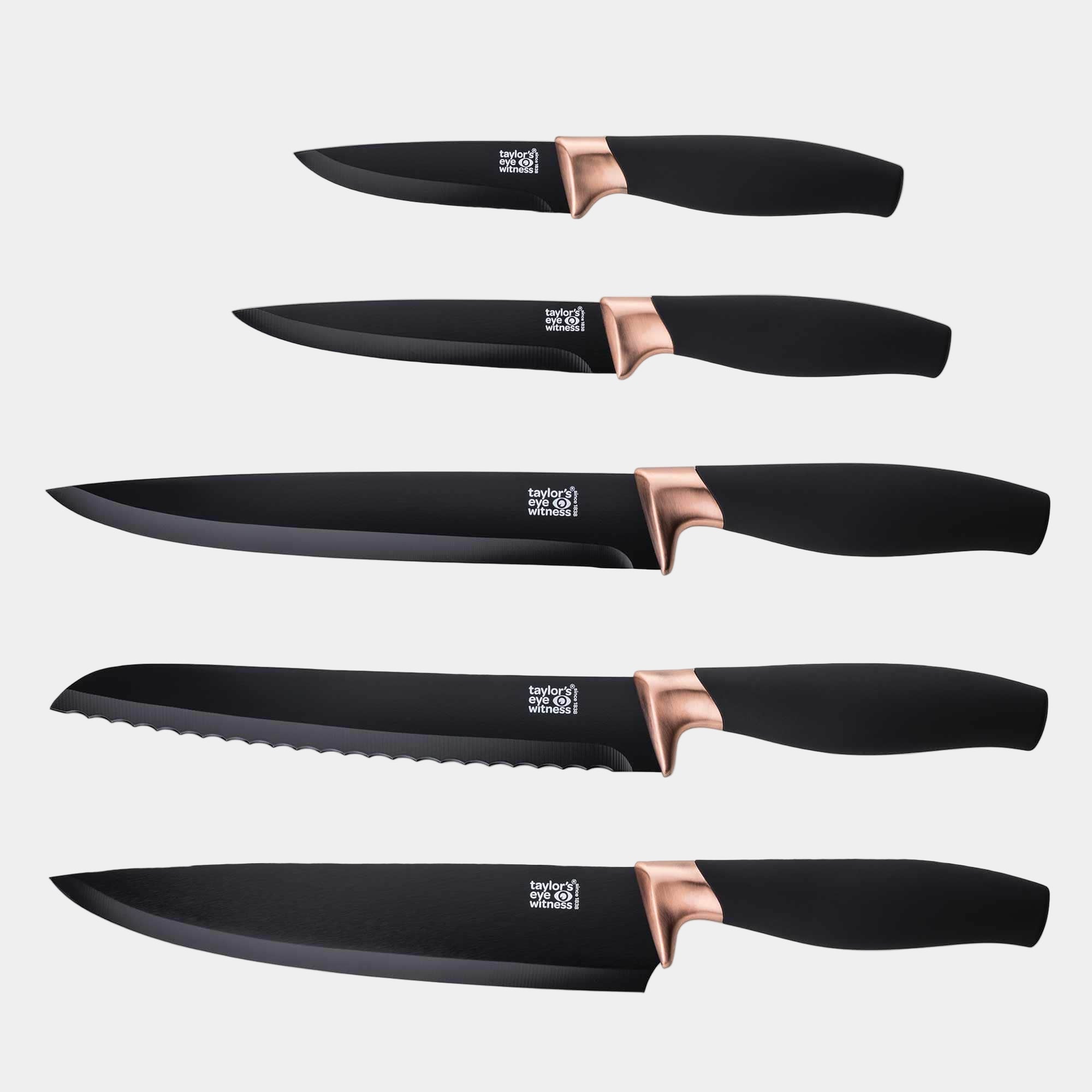 Brooklyn Copper Knife Block 5pc