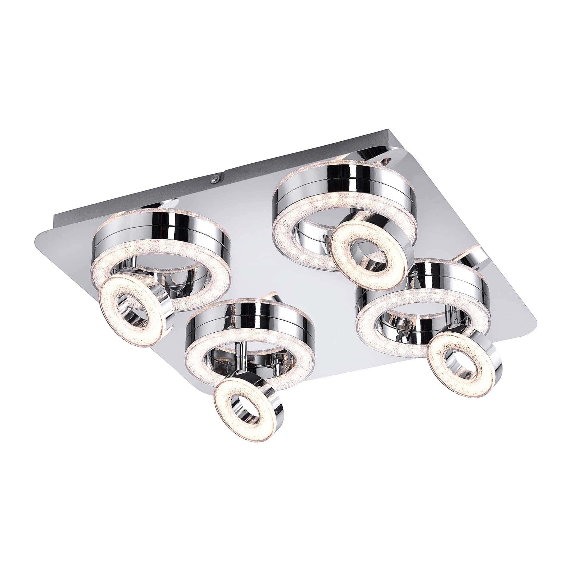 Rolo LED 4 Flush Crystal Design