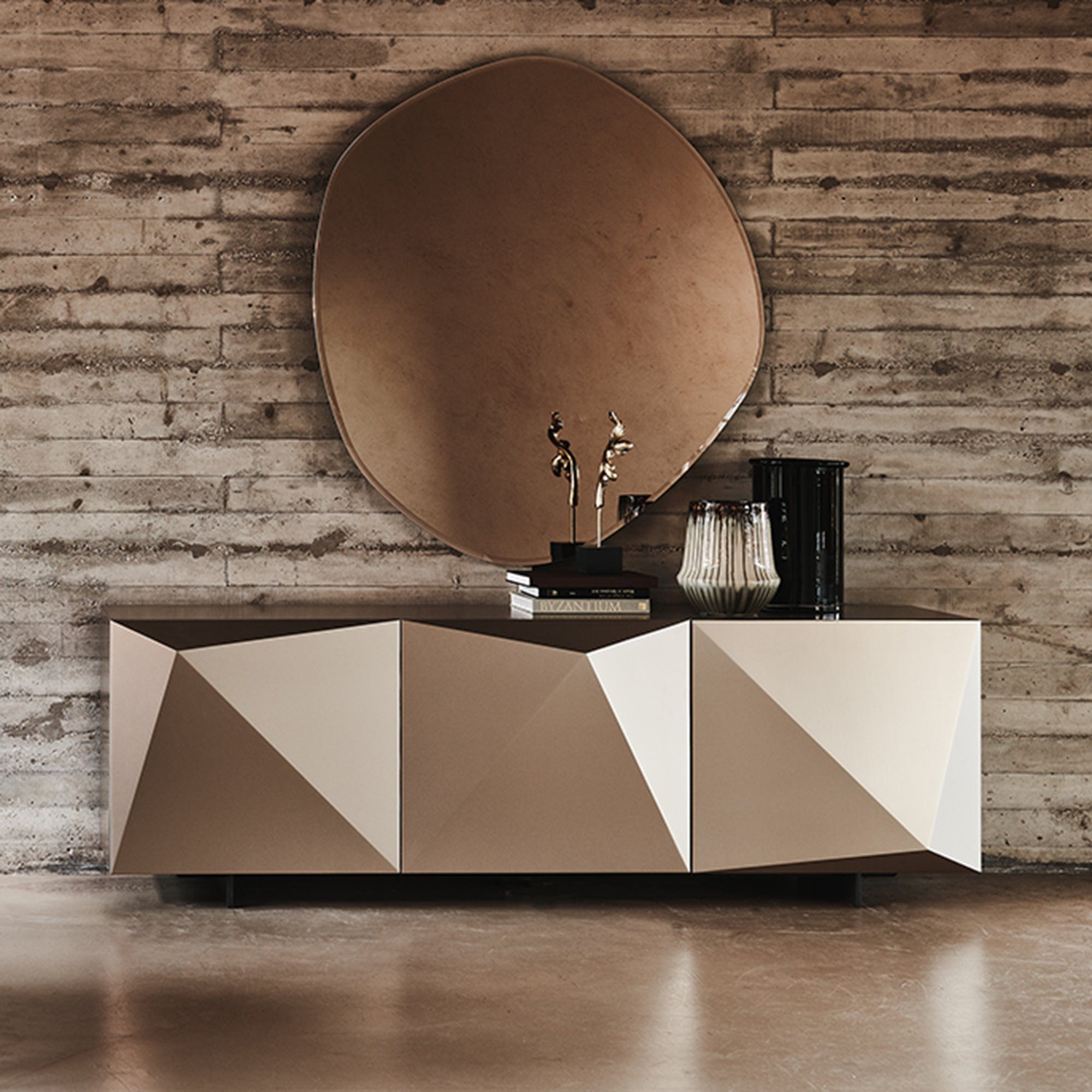 Cattelan Italia Kayak - 3 Door Sideboard, Metallic