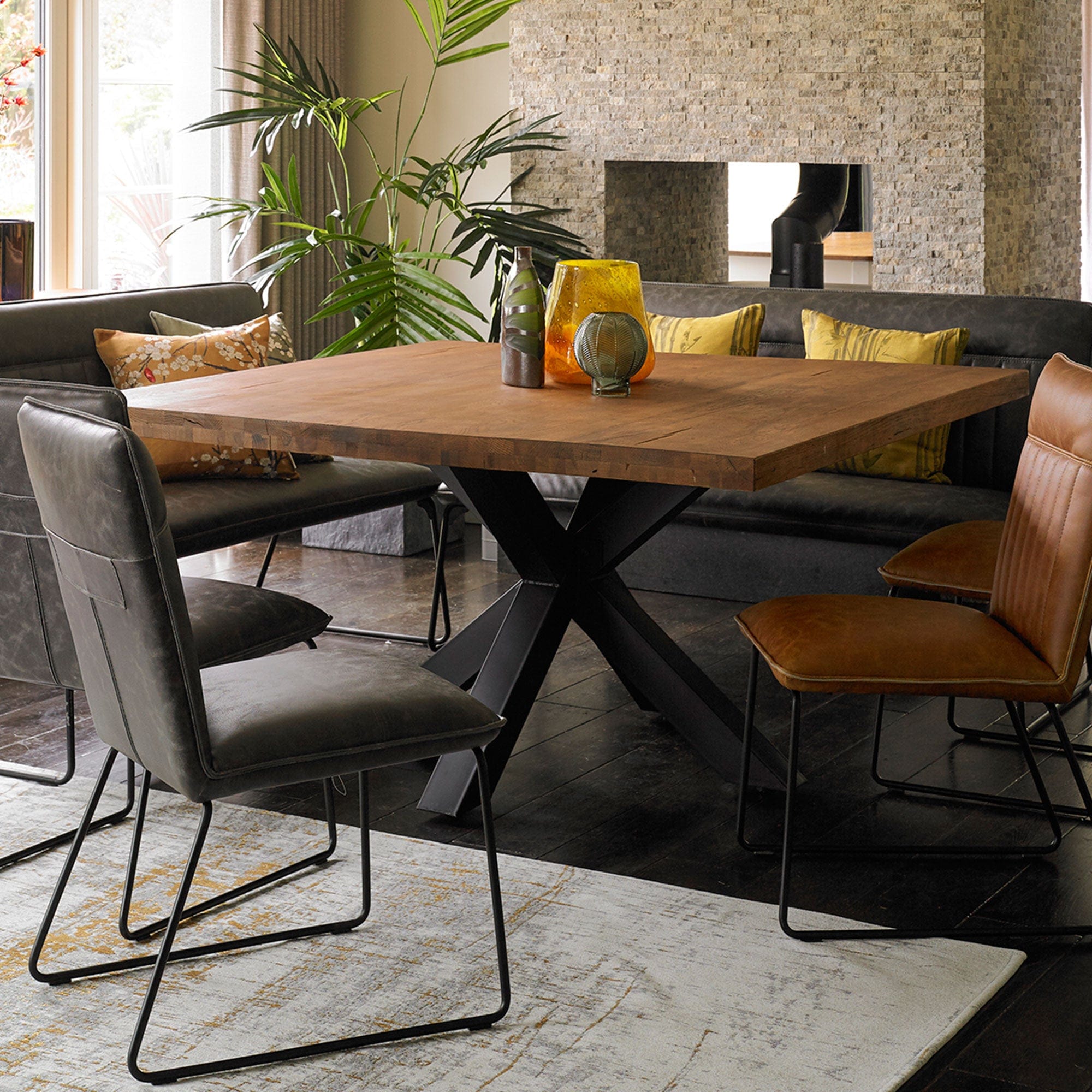 Santana - Solid Oak Square Dining Table