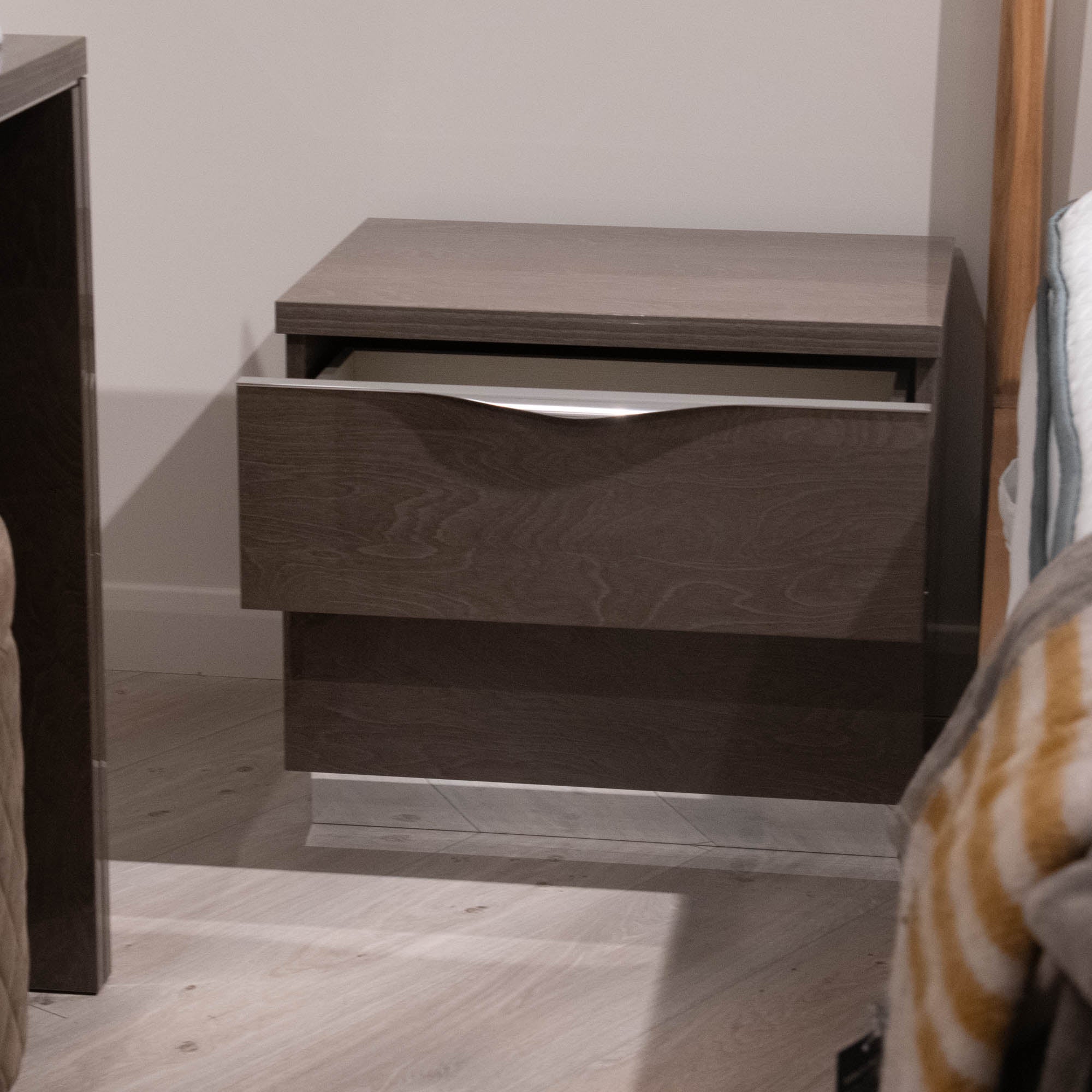 Treviso - Bedside Cabinet Small Silver Grey - Item As Pictured