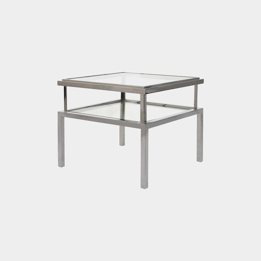 Grant - Side Table In Silver Stainless Steel