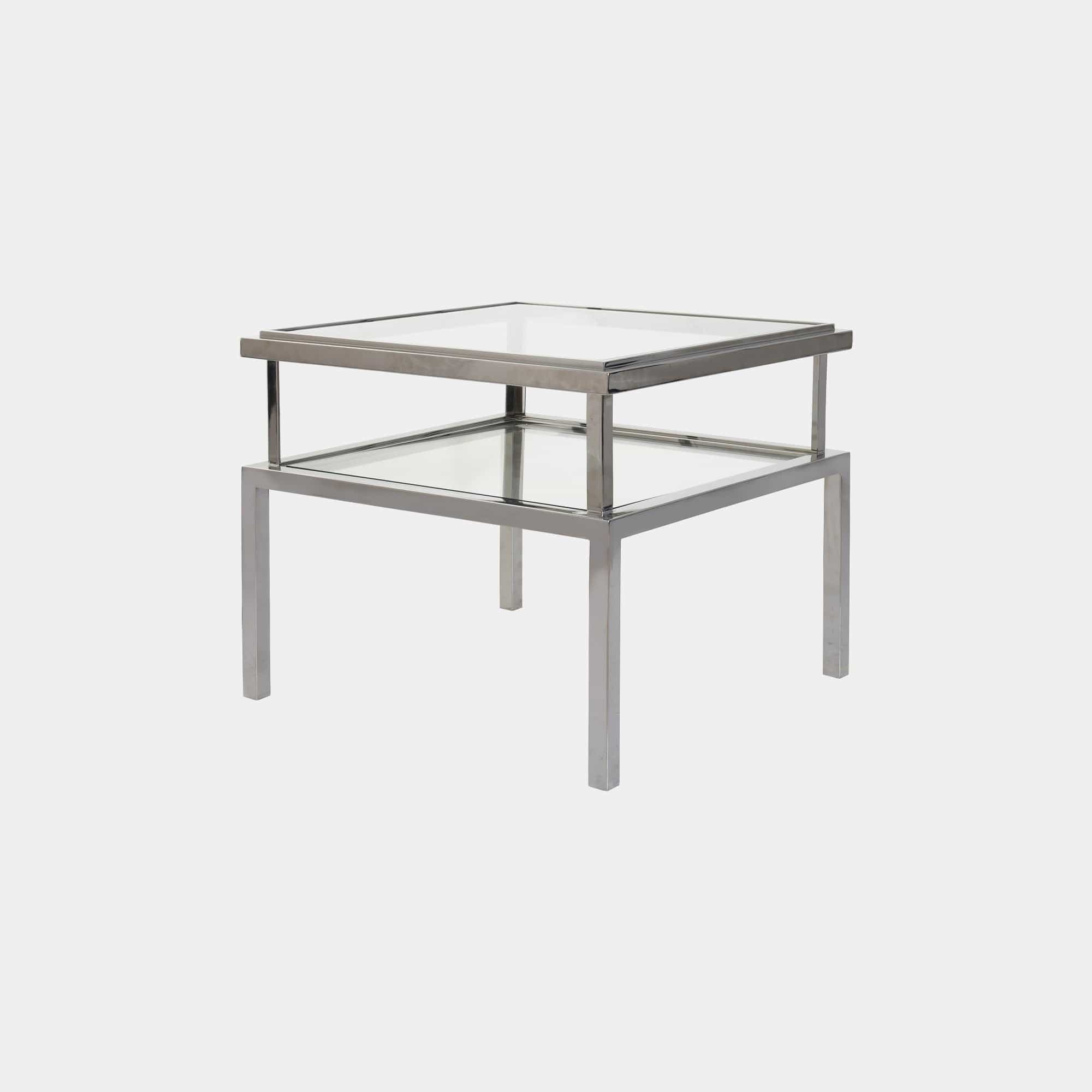 Grant - Side Table In Silver Stainless Steel