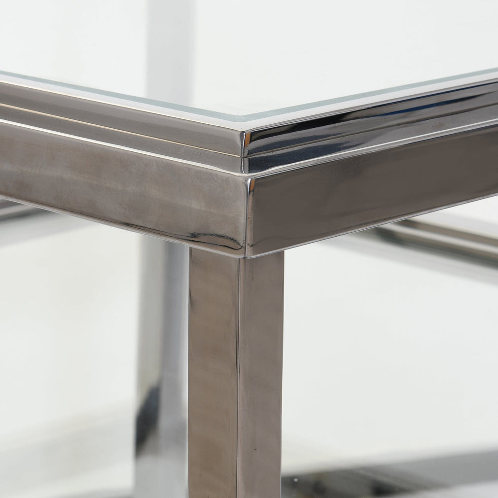 Grant - Side Table In Silver Stainless Steel
