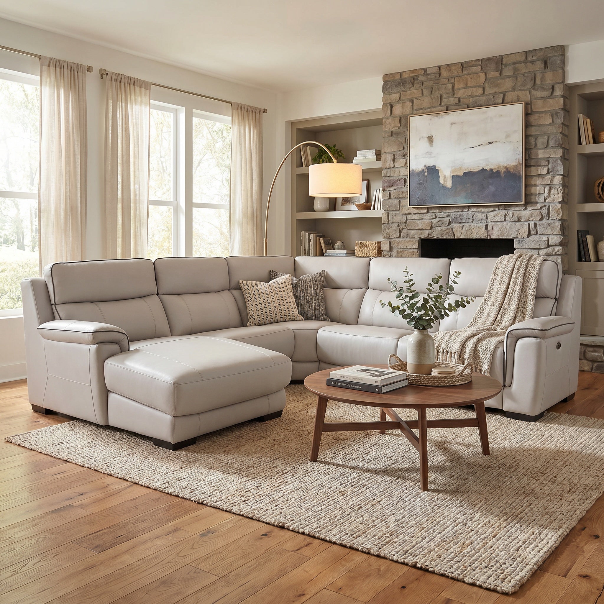 Monza - LHF Power Recliner Chaise Corner Sofa, Leather