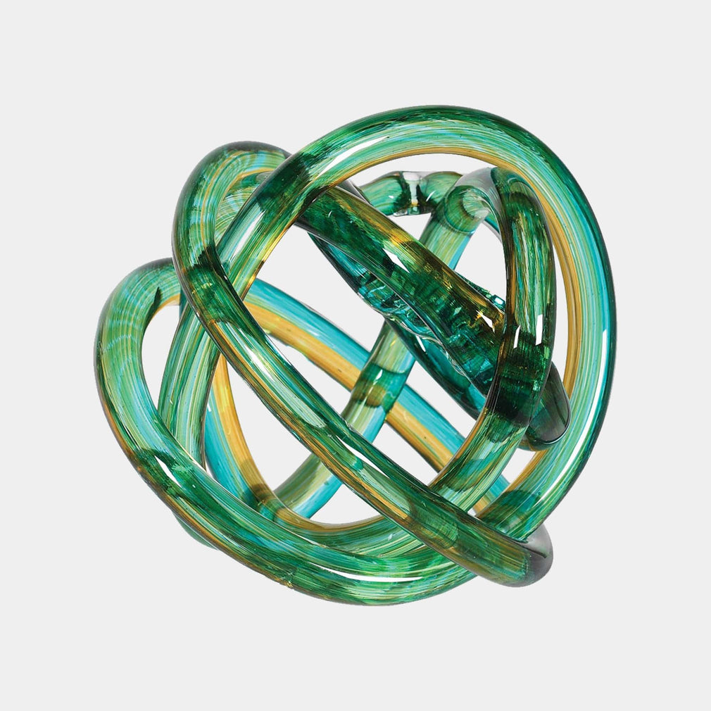 Knot Ornament Green & Yellow (BO)