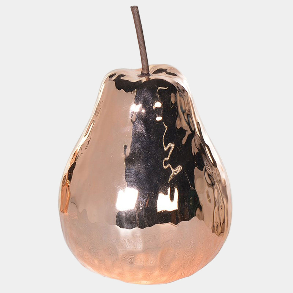Ceramic Pear  - Hammered Copper