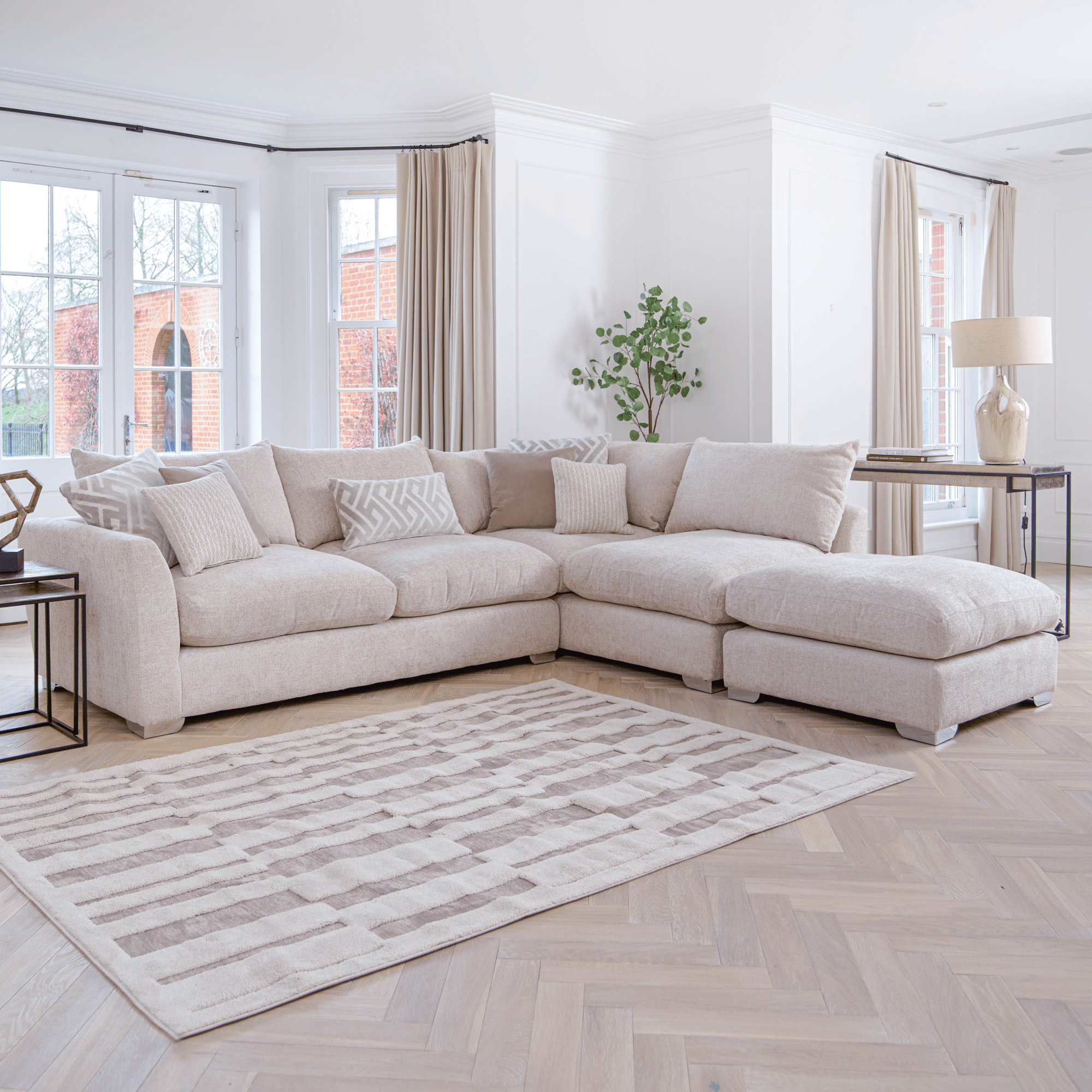 Riva - Small Chaise Sofa, Fabric