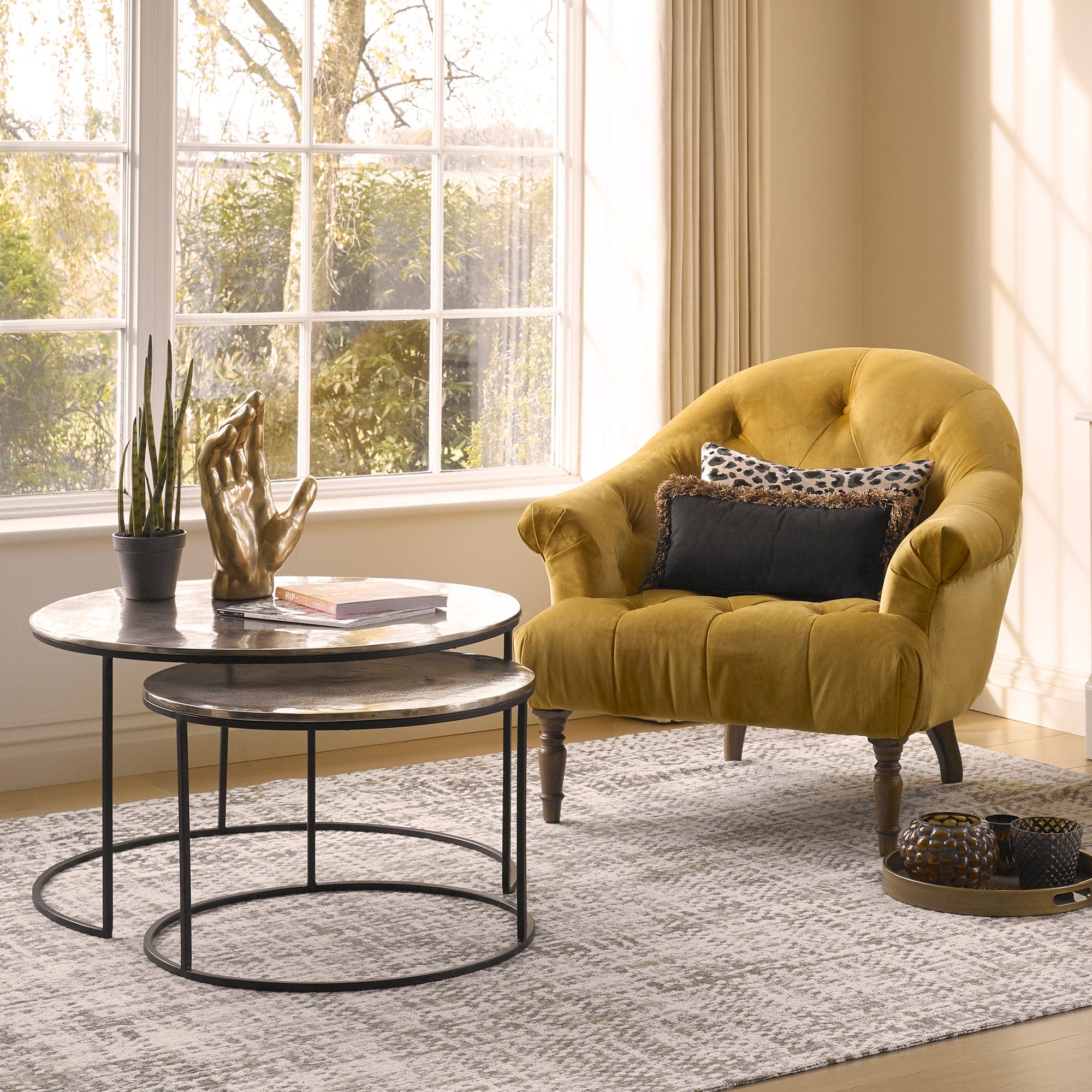 Wickham - Metal Coffee Tables, Nest of 2