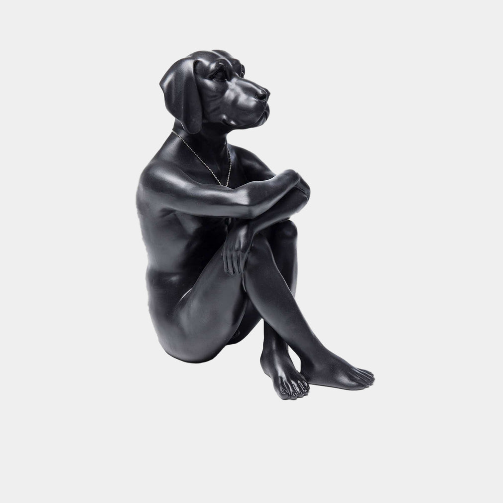 Dog Figure Arms Folded - High Gloss Black