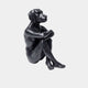 Dog Figure Arms Folded - High Gloss Black