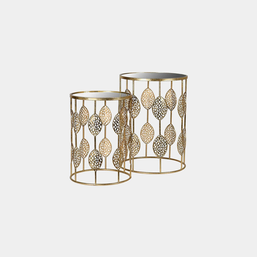 Ohio - Nest of 2 Tables Leaf Design