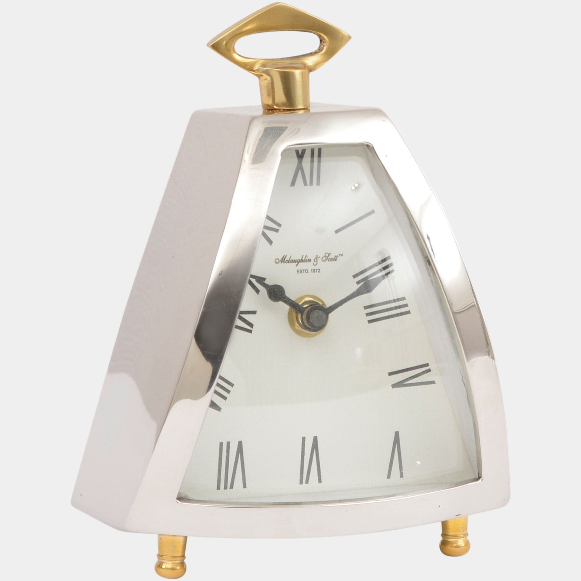 Isosceles Curved Front Mantel Clock
