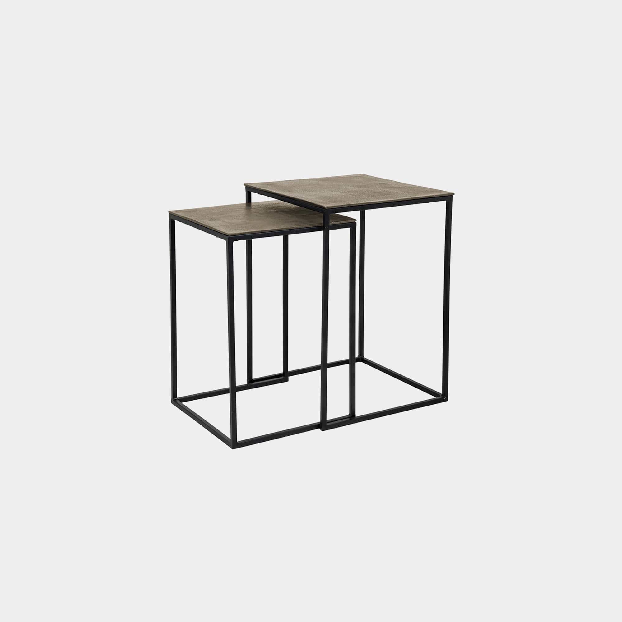 Fairway Nest Of 2 Tables In Champagne Aluminium