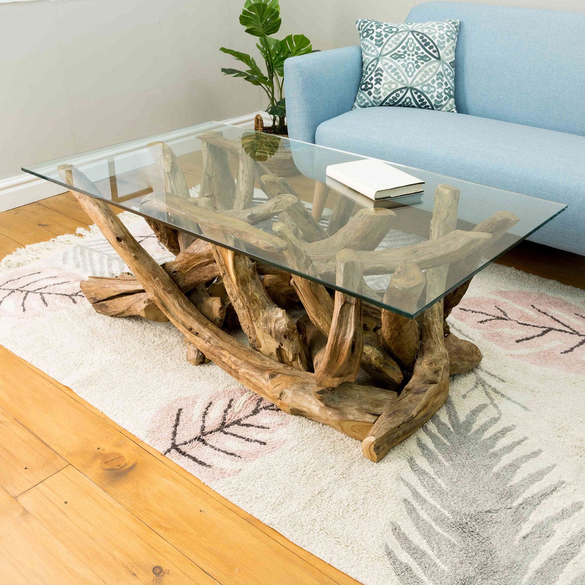 Twiggy - Glass Coffee Table, Rectangle