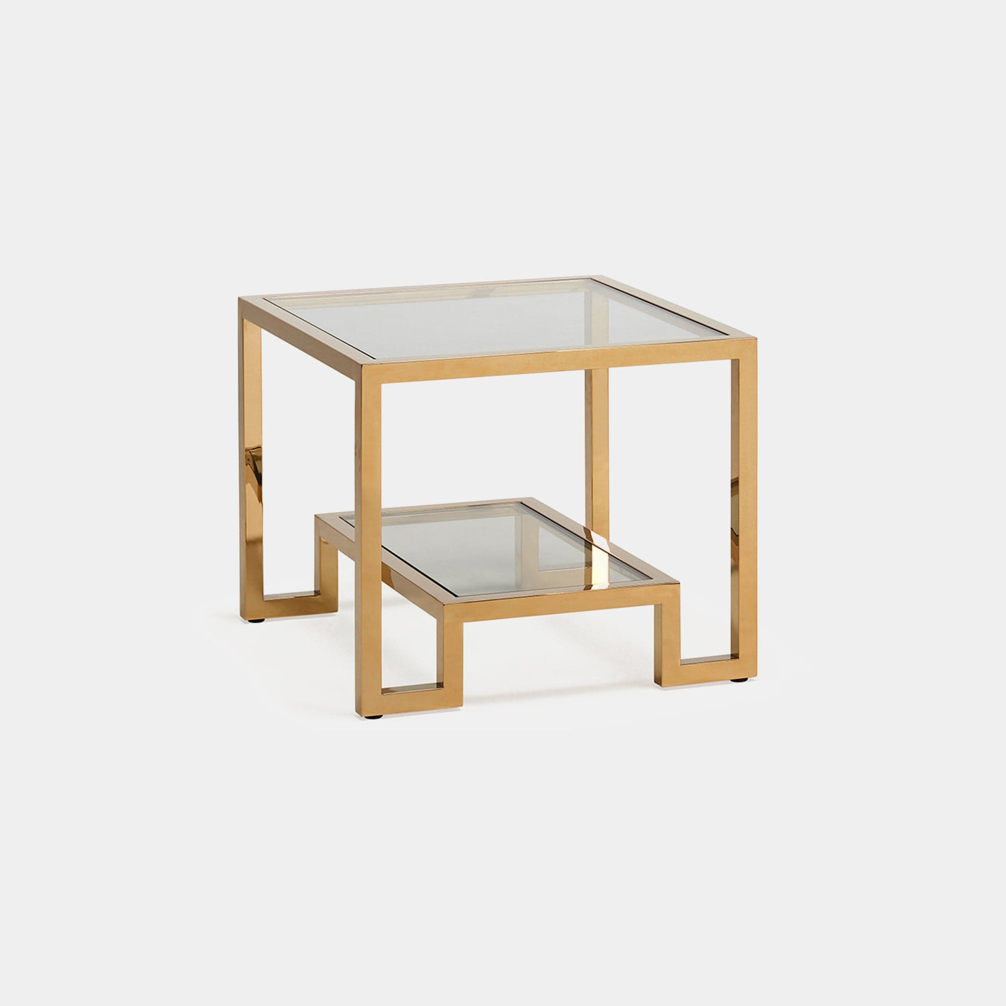 Frame - Lamp Table Clear Glass Champagne Finish Frame