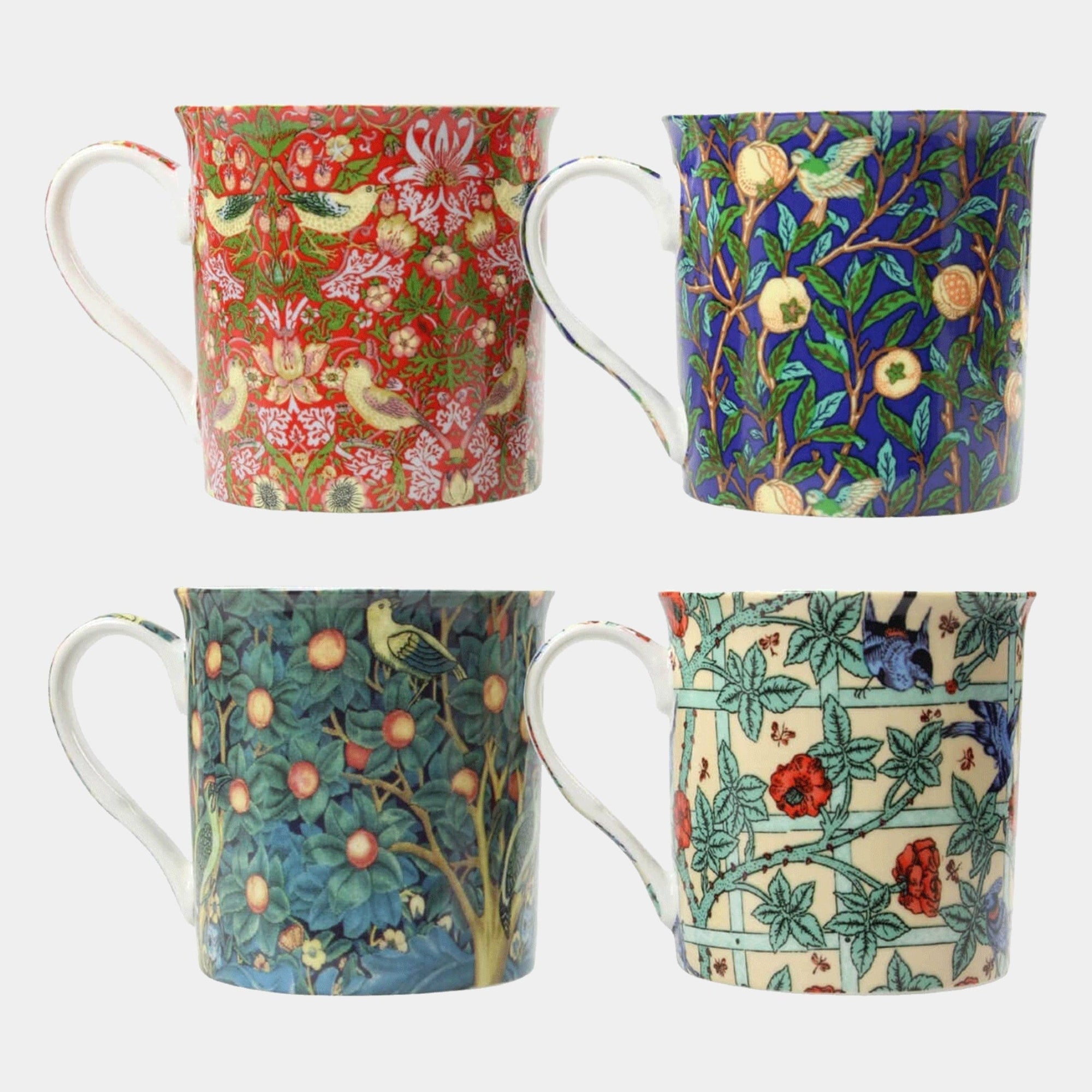 William Morris Birds - Mugs, Set of 4
