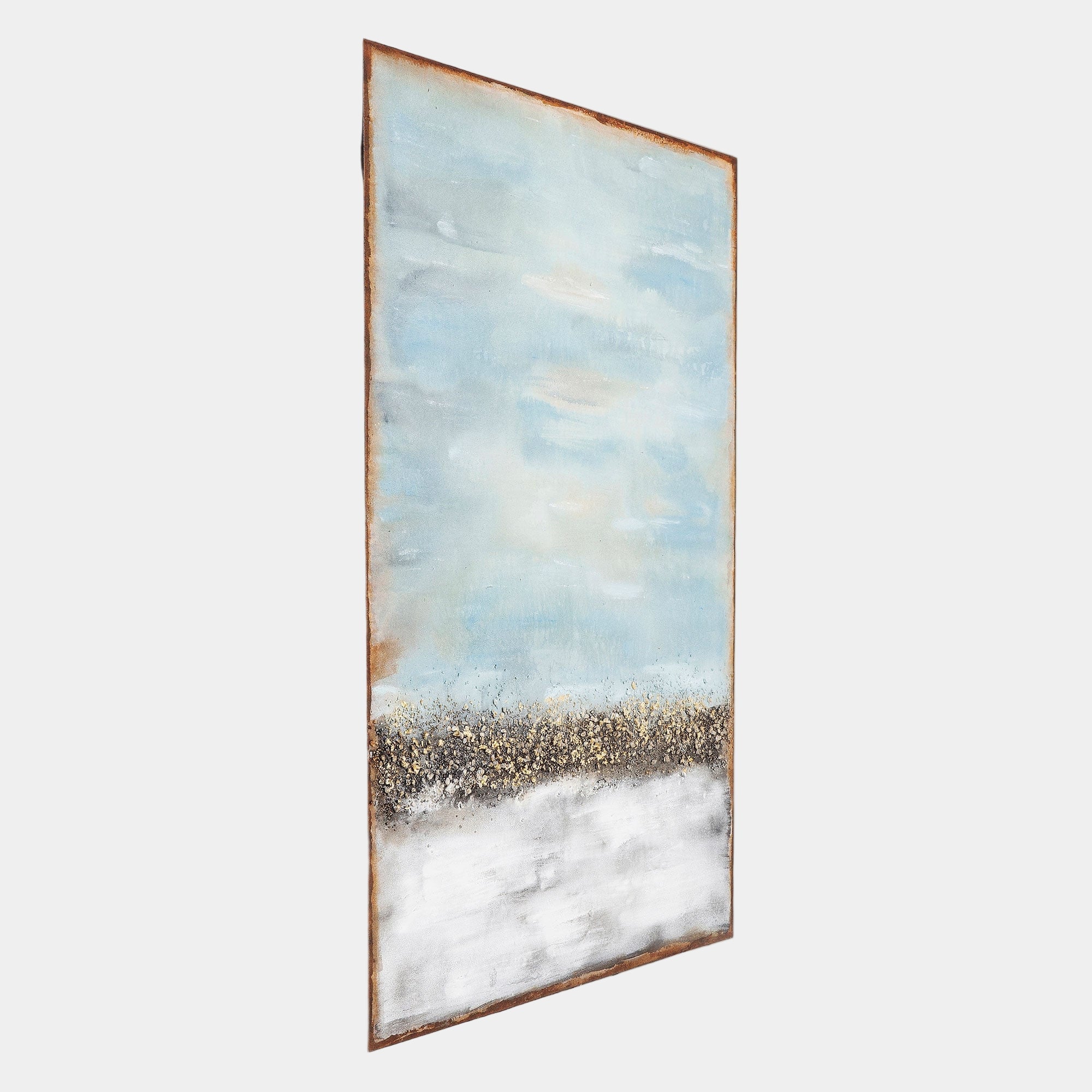 Azul Abstract Horizon - Framed Canvas Wall Art