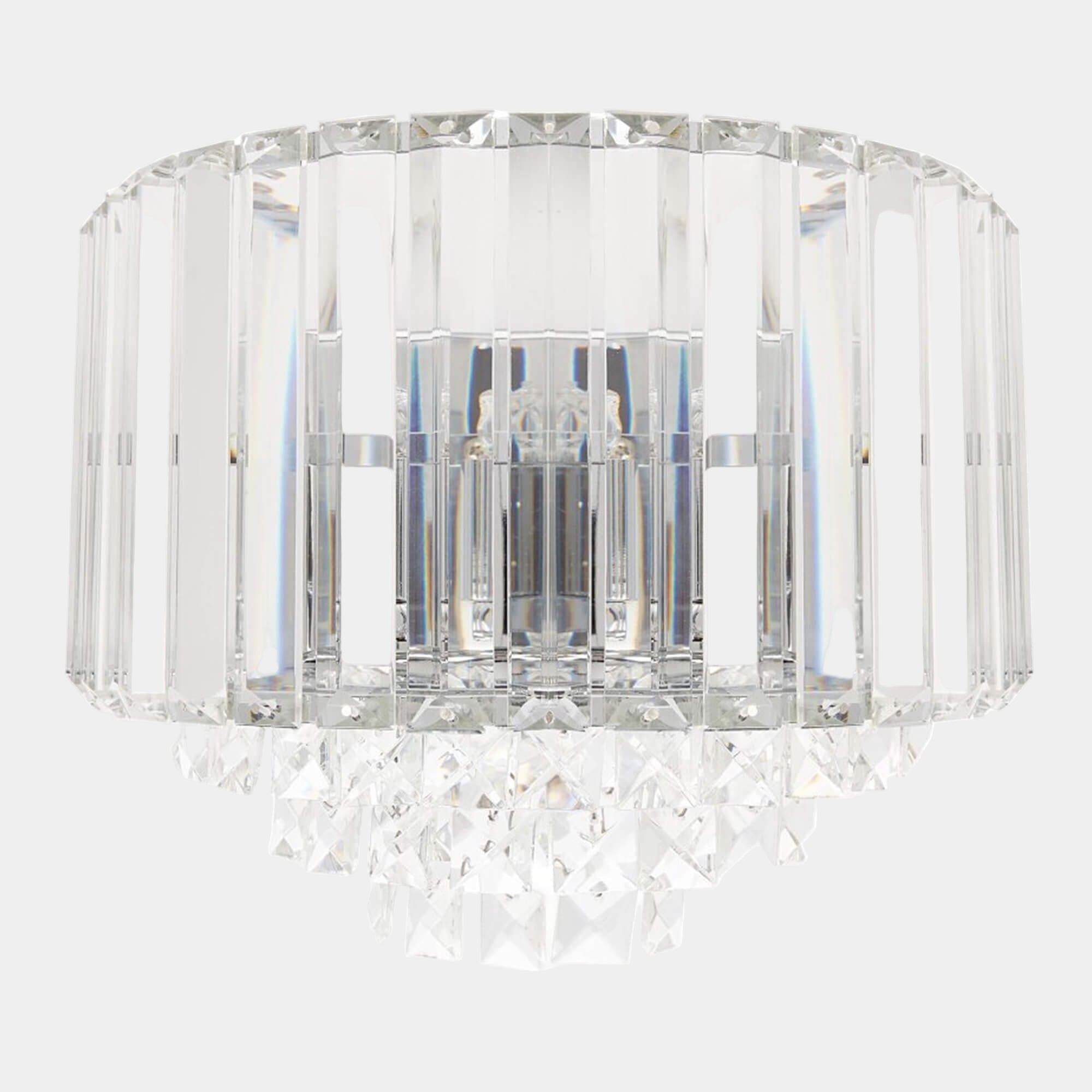 LA Collection Vienna Wall Light Crystal/Chrome