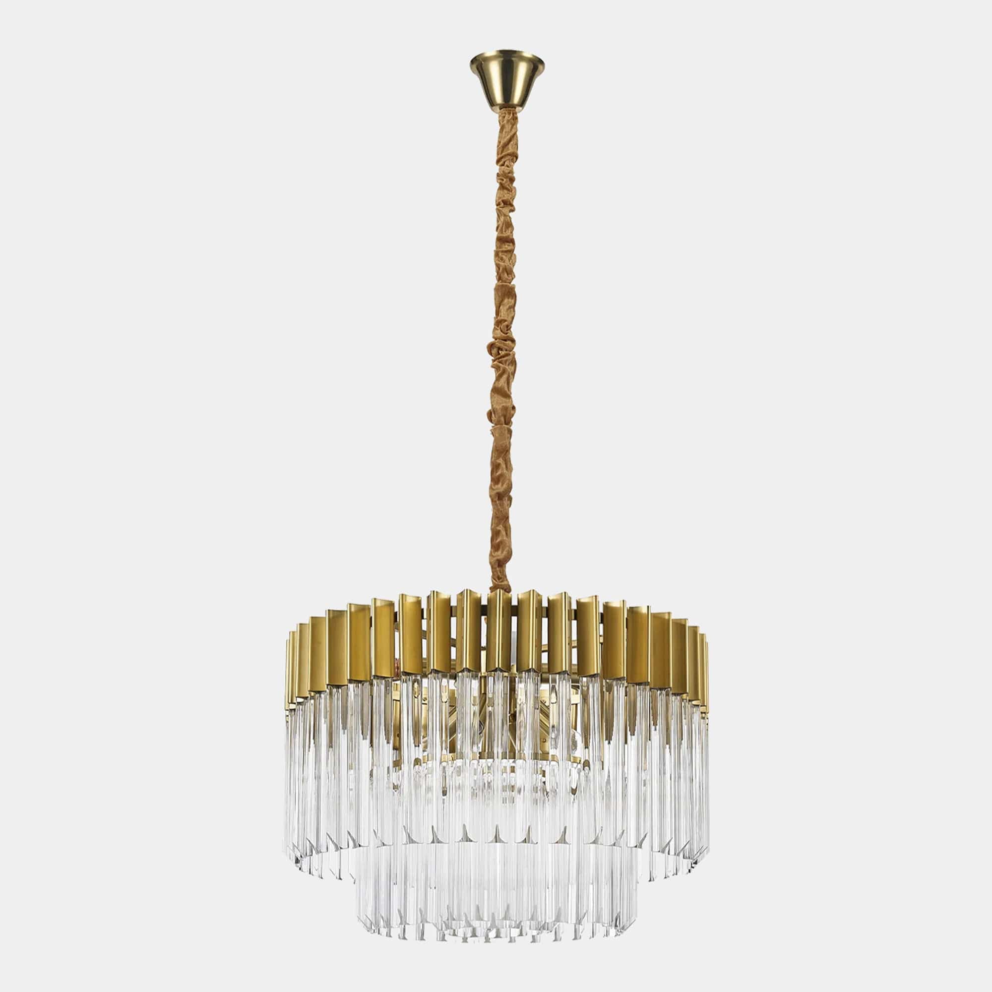 Avadi 8 Pendant Brass Glass (W1)