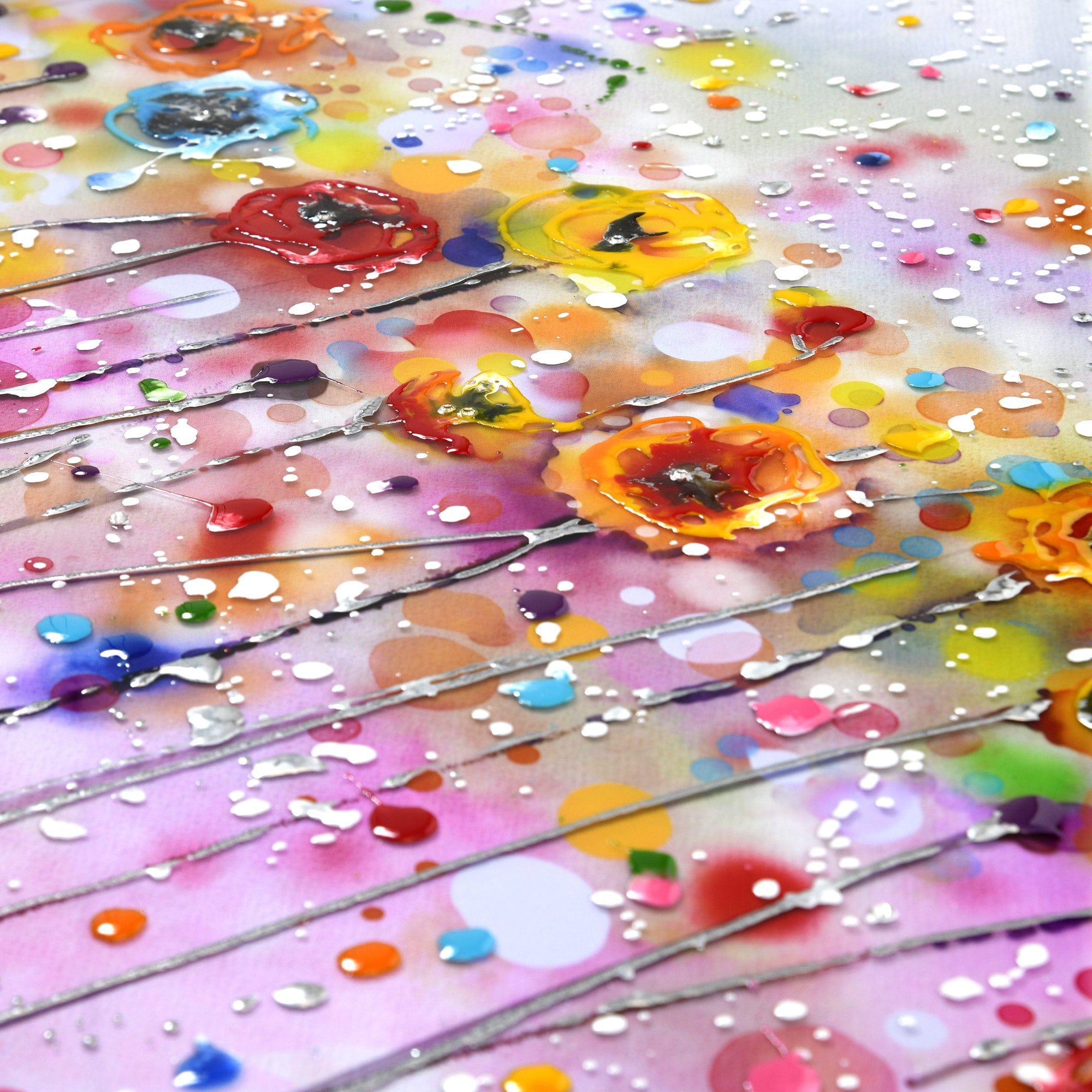 Playful Poppies Silver Frame