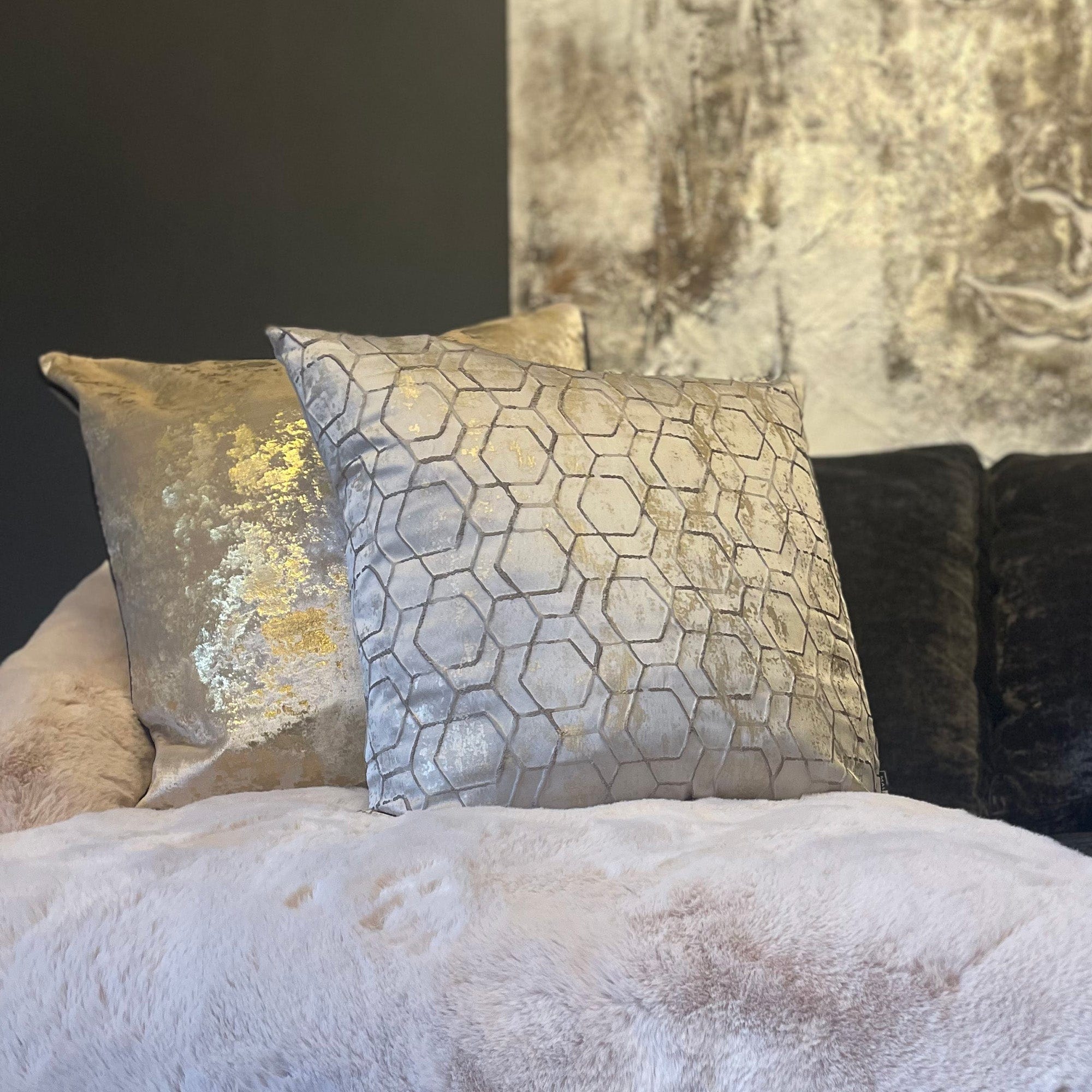 Jaan - Silver Cushion 50x50cm