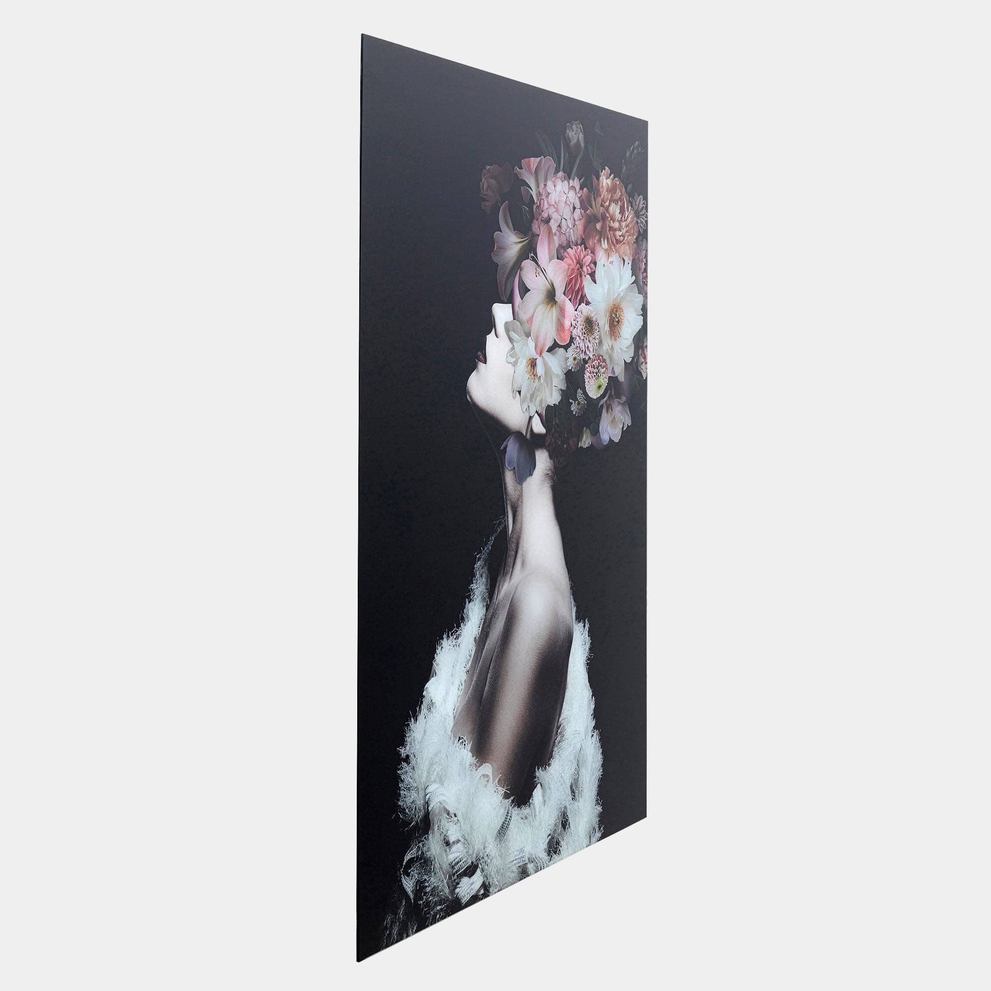Flowery Beauty - Glass Wall Art