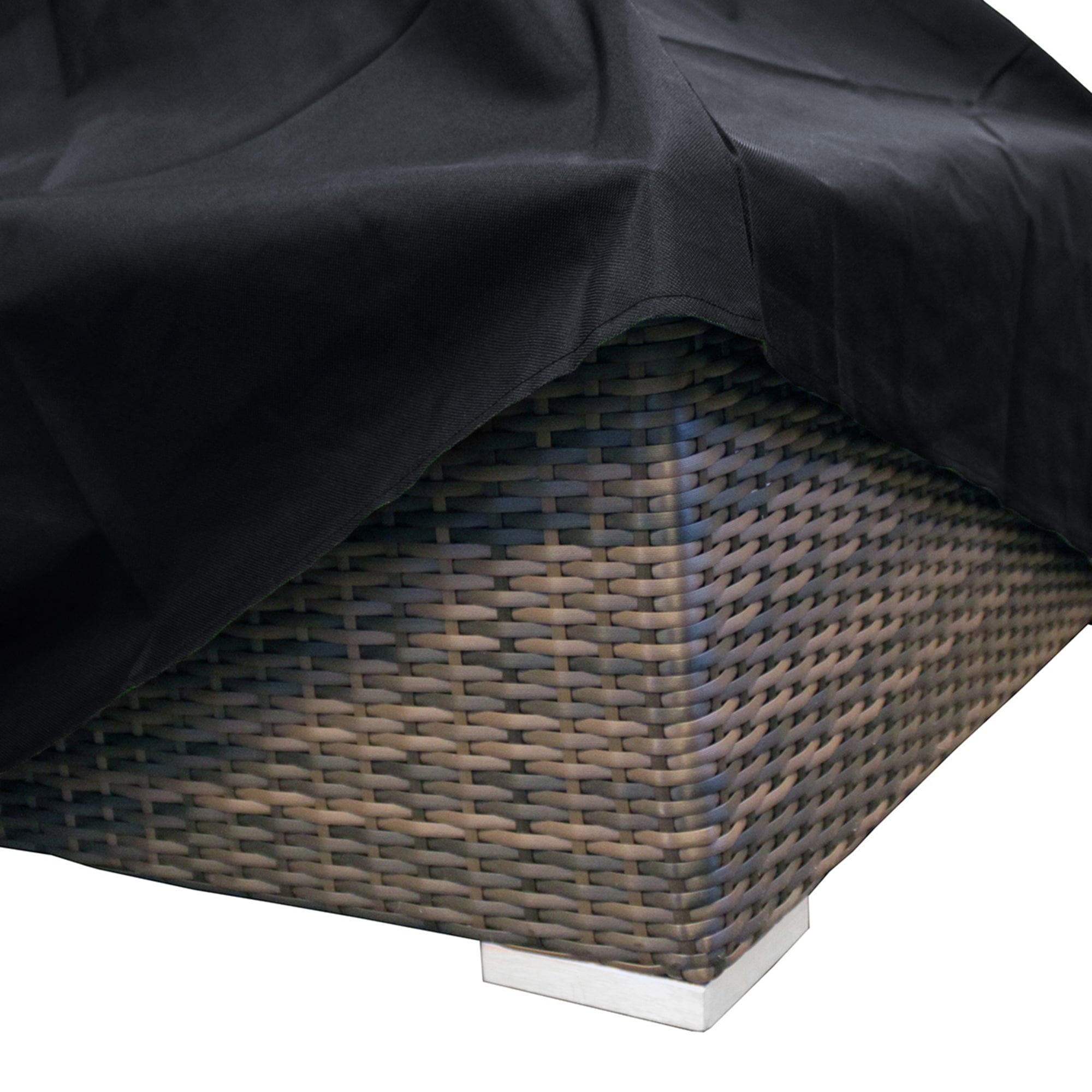 6 Seat Rectangle Table & 6 Chairs Cover Black 270 x 180 x 96cm