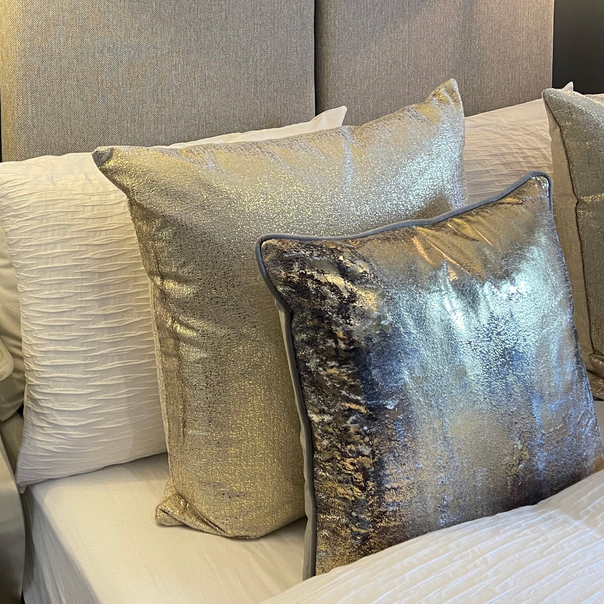 Volcano - Grey Gold Cushion 45x45cm