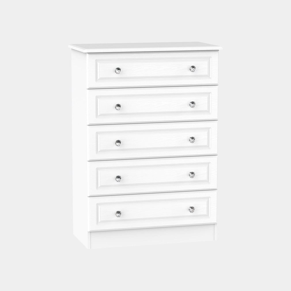 Penshurst - 5 Drawer Chest In White