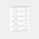 Penshurst - 5 Drawer Chest In White