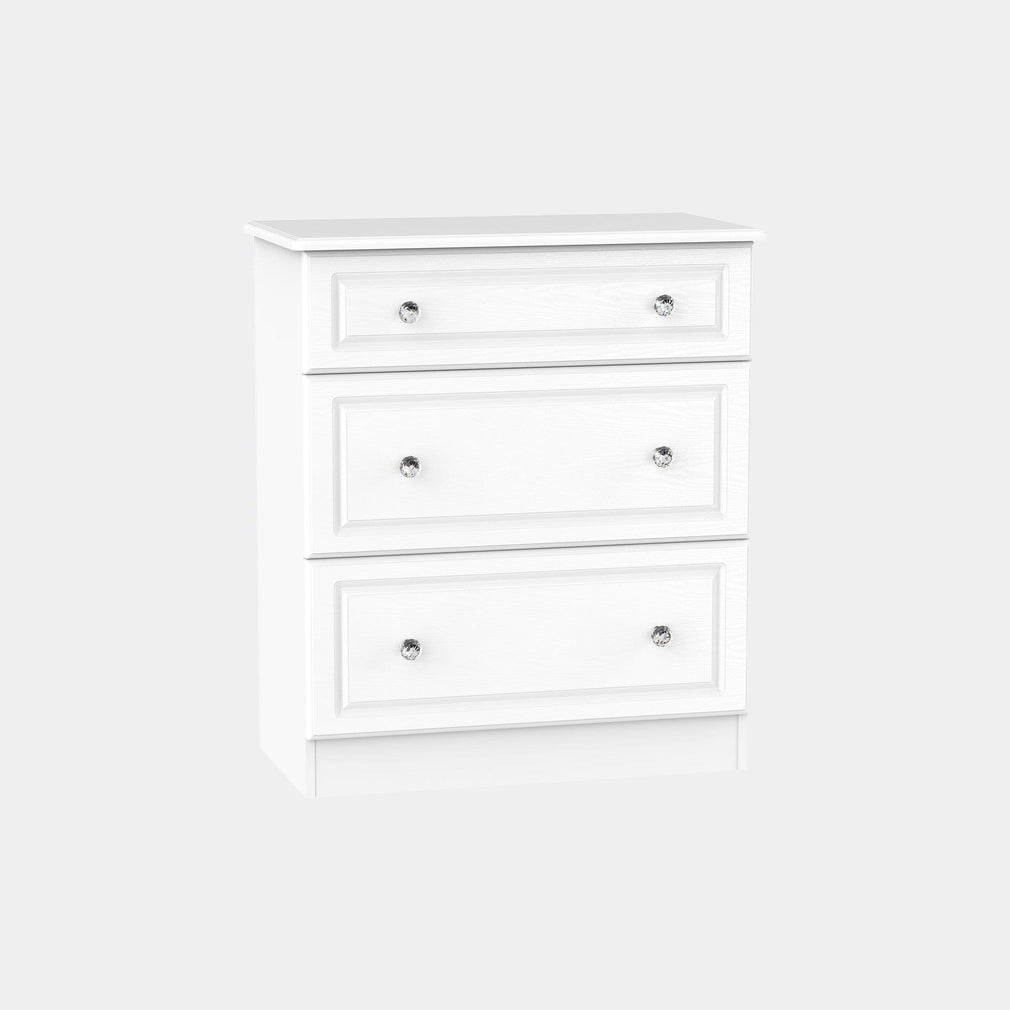 Penshurst - 3 Drawer Deep Chest In White