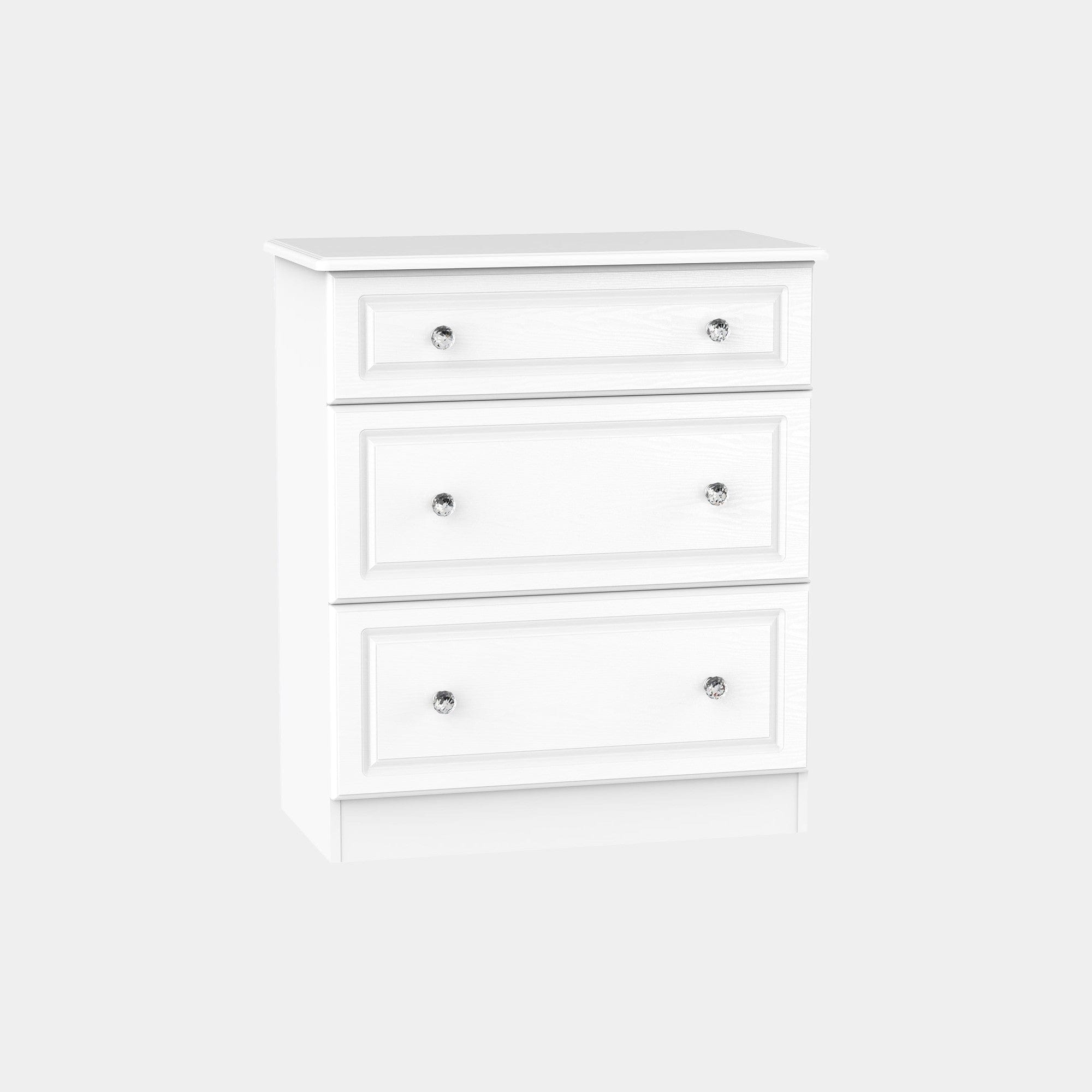 Penshurst - 3 Drawer Deep Chest In White