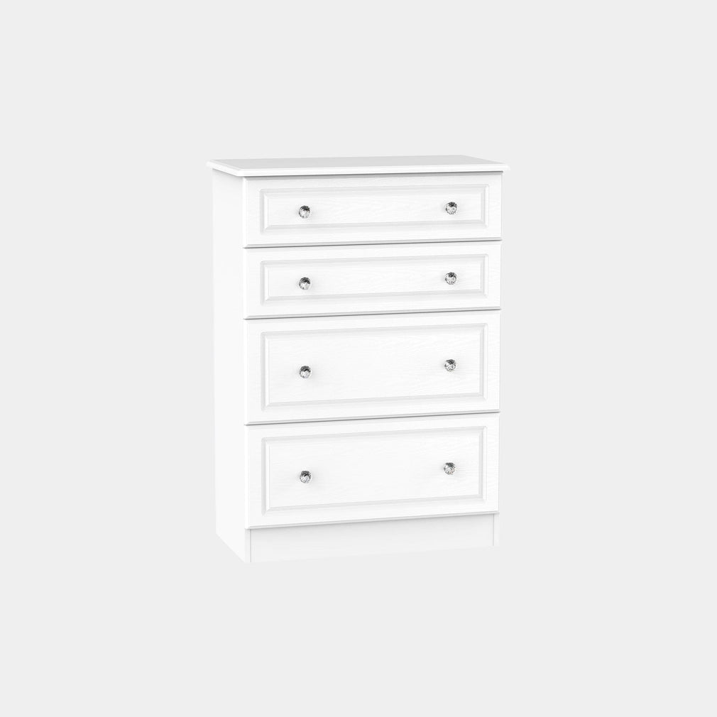 Penshurst - 4 Drawer Deep Chest In White