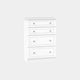 Penshurst - 4 Drawer Deep Chest In White