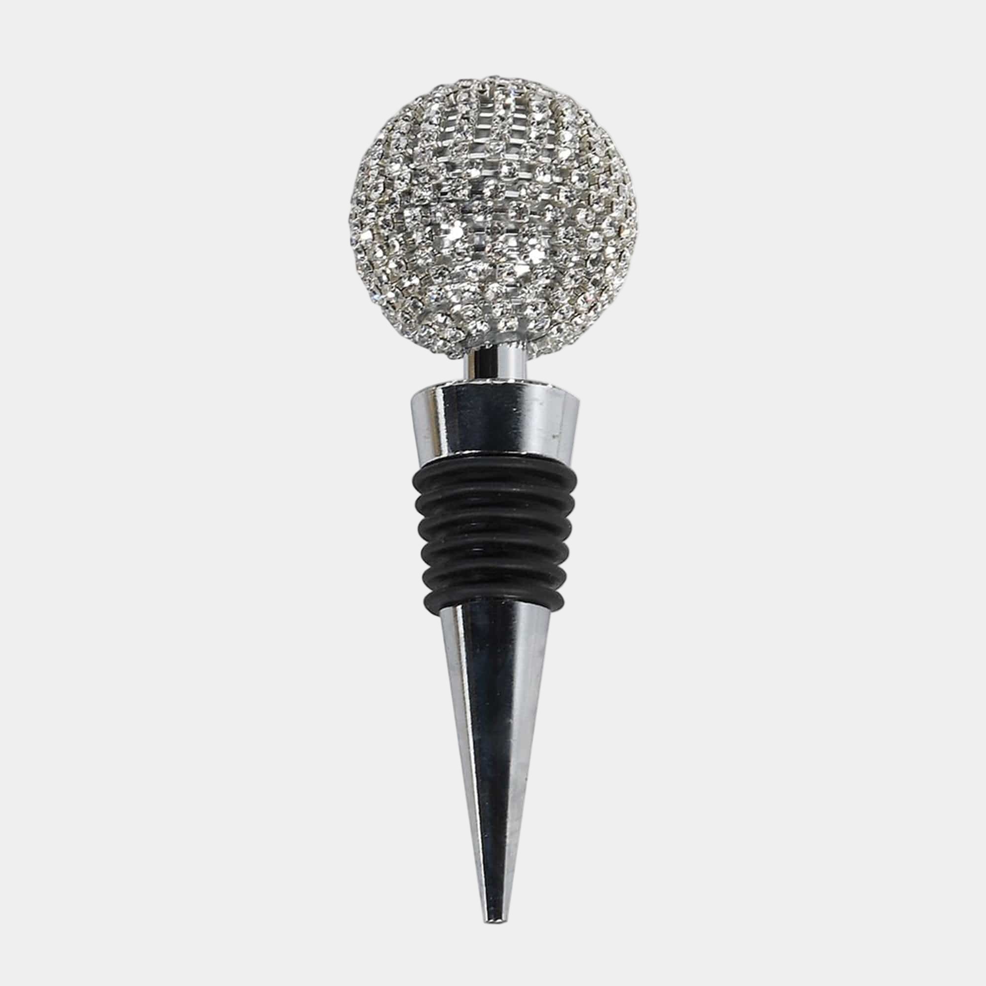 Silver Diamante Bottle Stopper