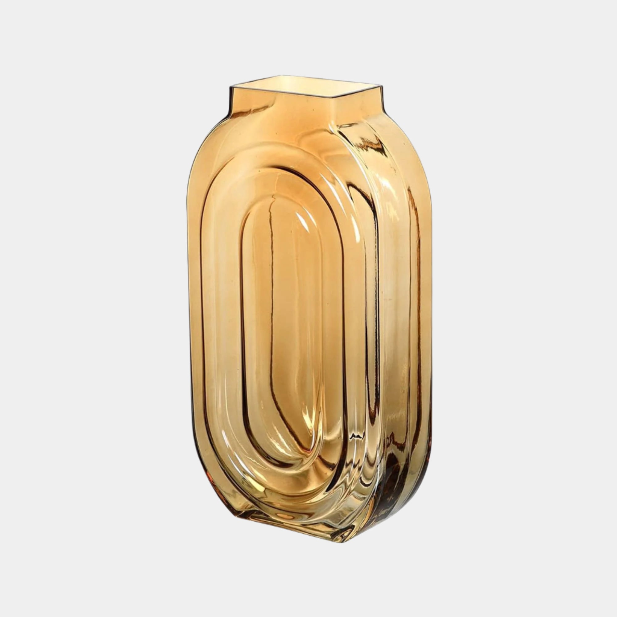 Amber Glass Vase Tall