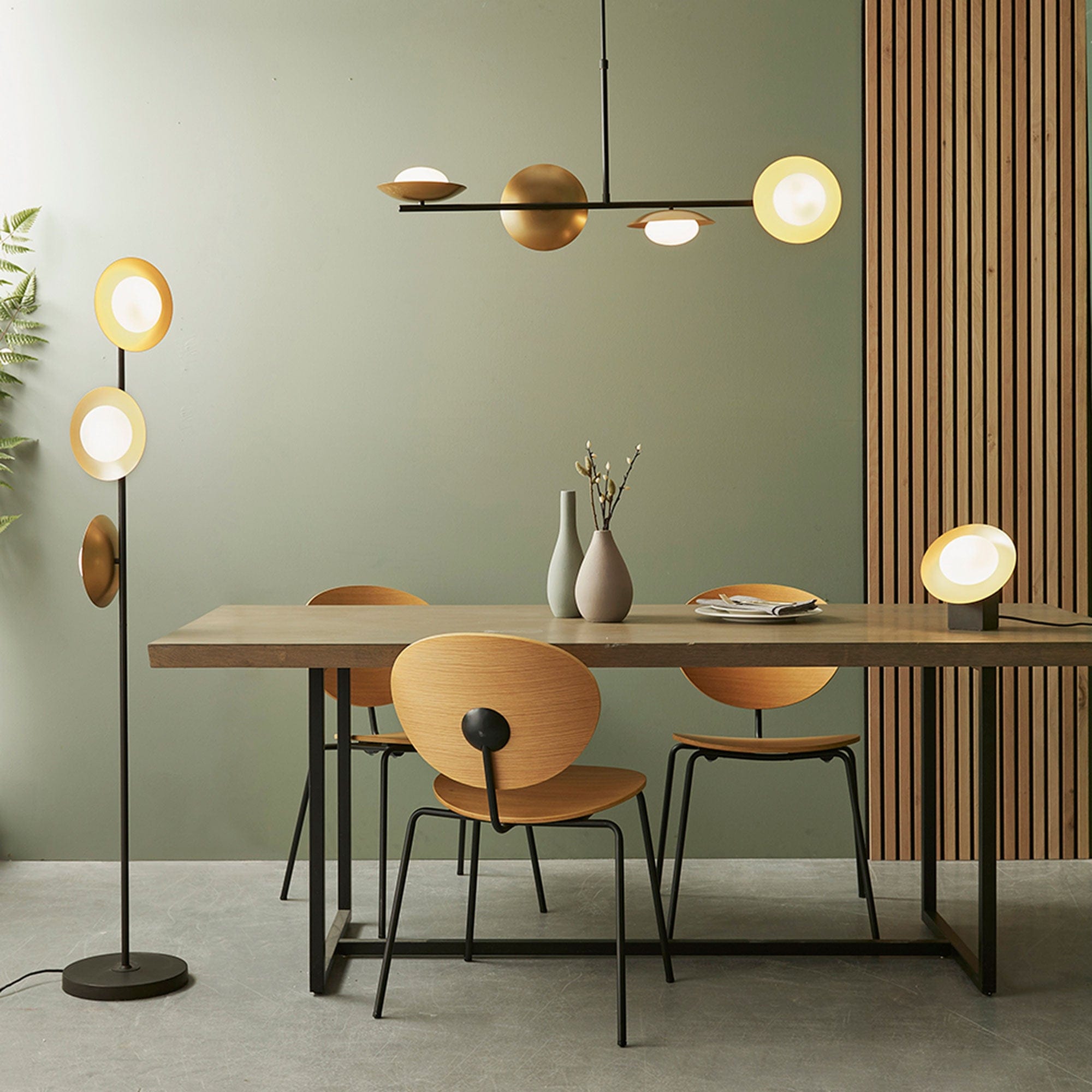 WEBEX Capa Floor Lamp Gold & Dark Bronze