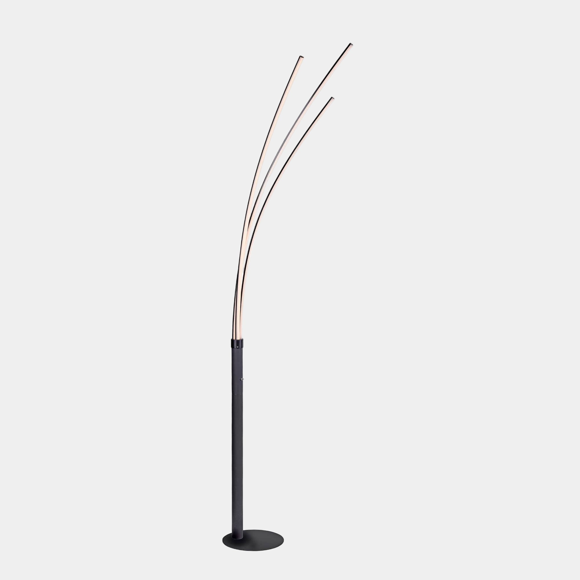 Maya LED 3 Arm Floorlamp Black