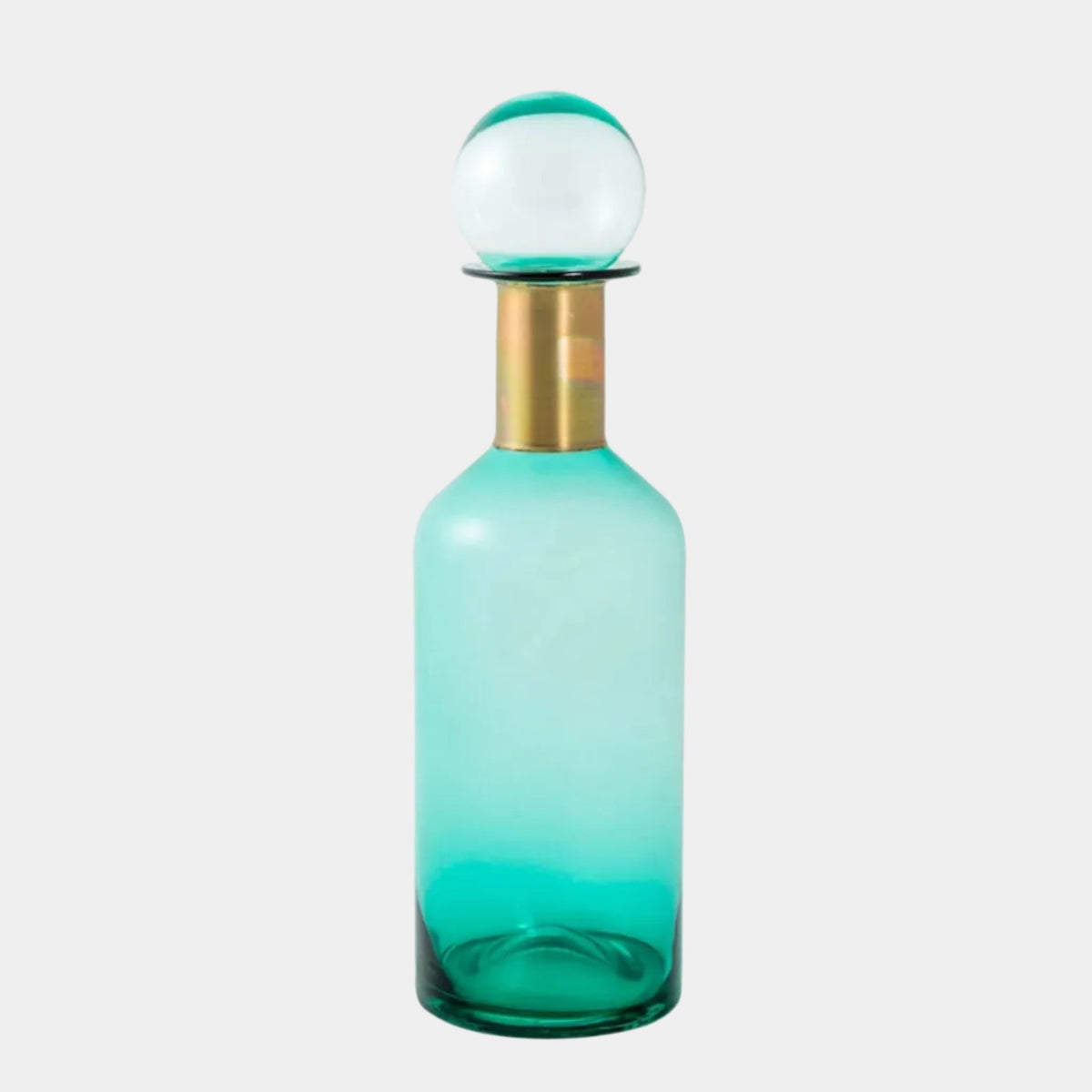 Ginger Jar - Teal Decorative Bottle Small