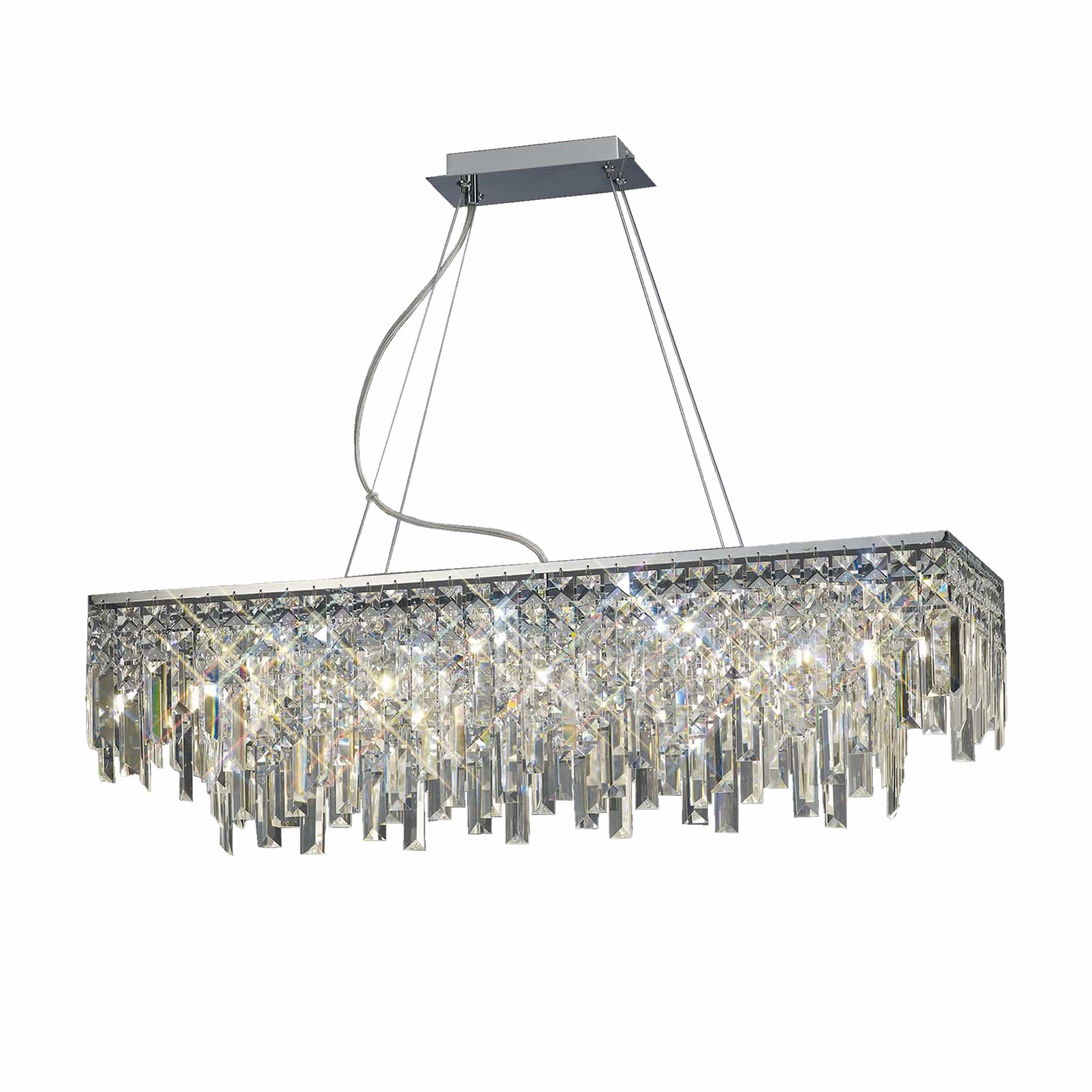 Macy 6 Crystal Chrome Bar Pendant